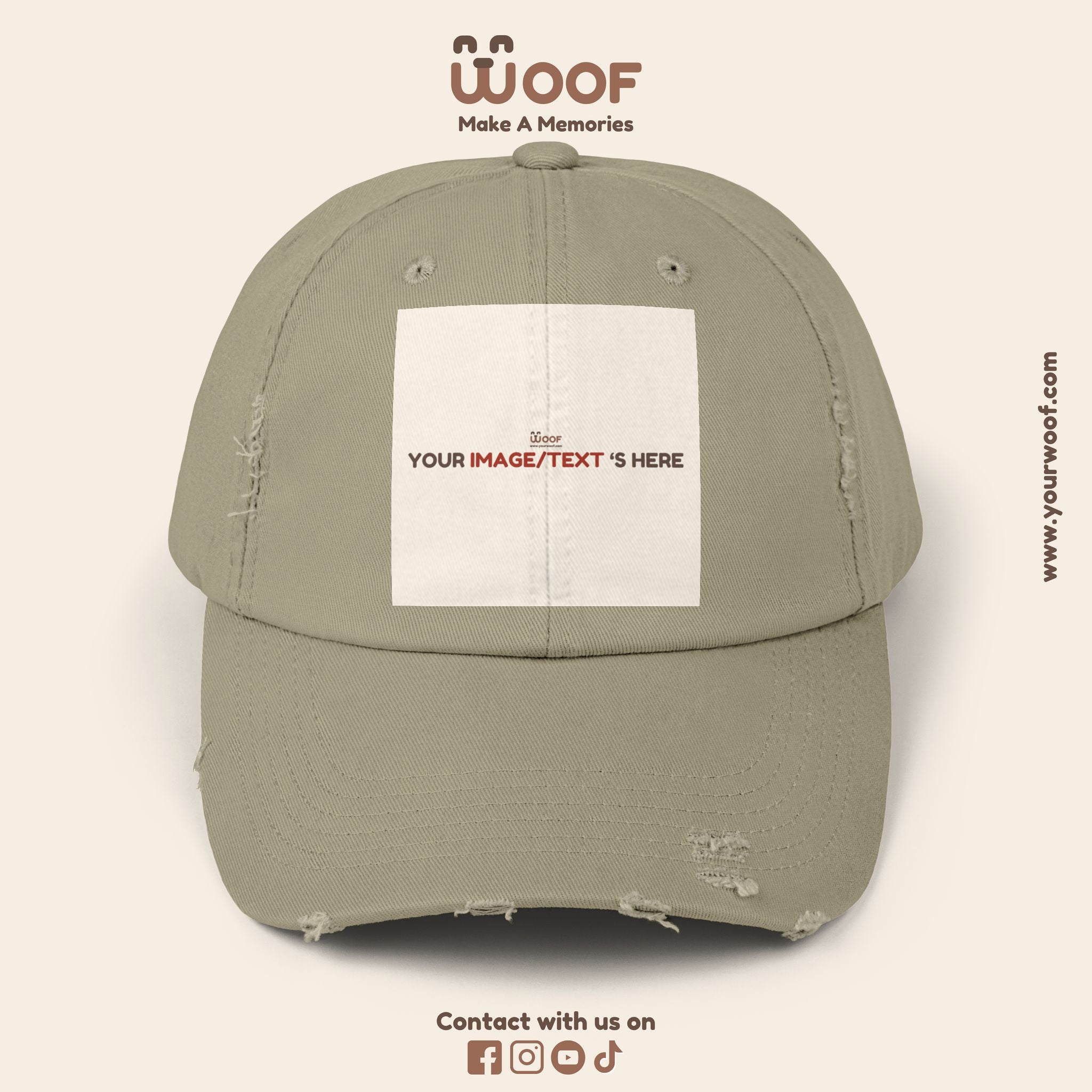 Playful Distressed Cap - Perfect Gift for Dog Lovers, Casual Wear, Outdoor Adventures, Pet Themed Accessories, Birthday Gift