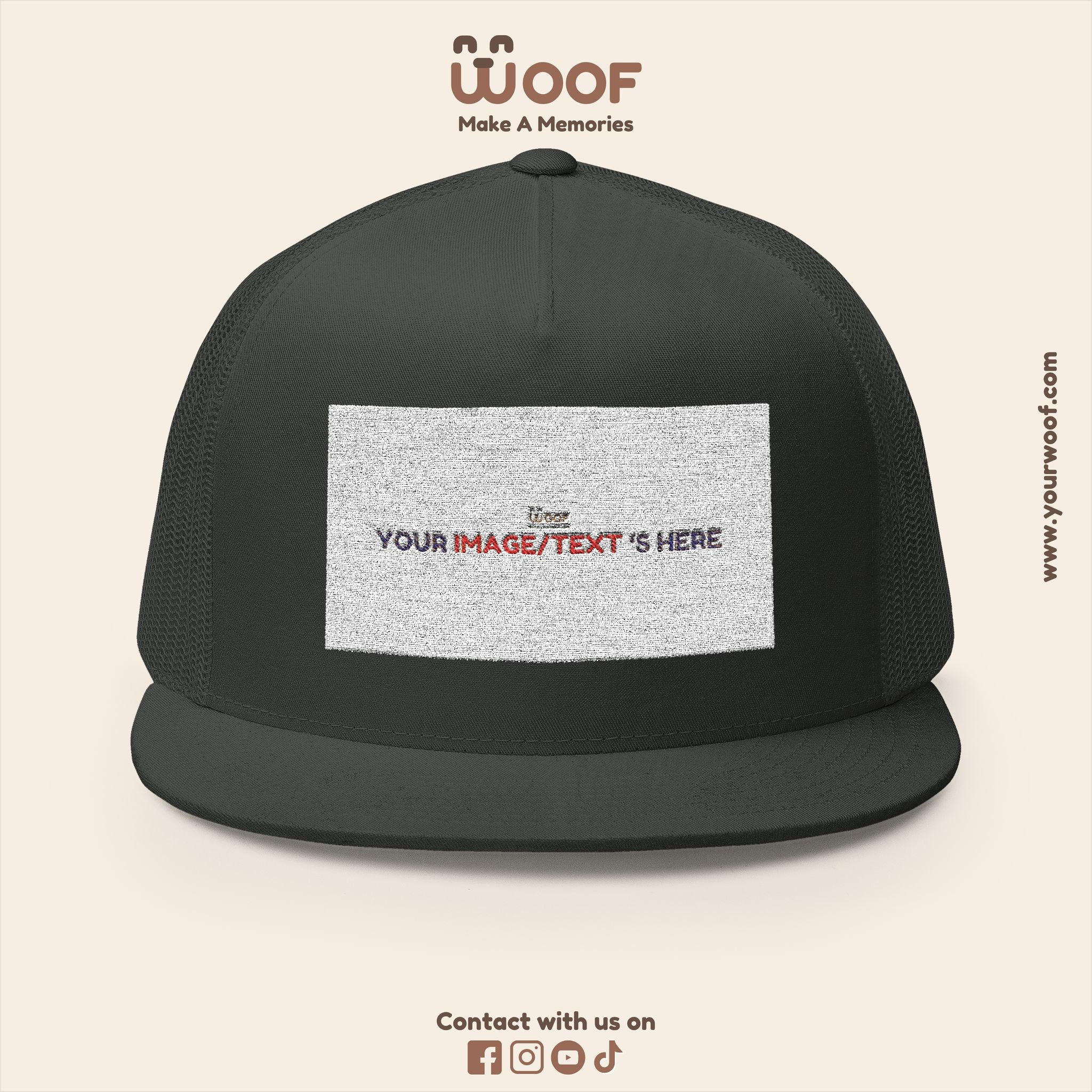 Stylish 5 Panel Trucker Cap – Custom Embroidered Hat, Perfect for Outdoor Adventures, Casual Wear, Summer Festivals, Gift Idea