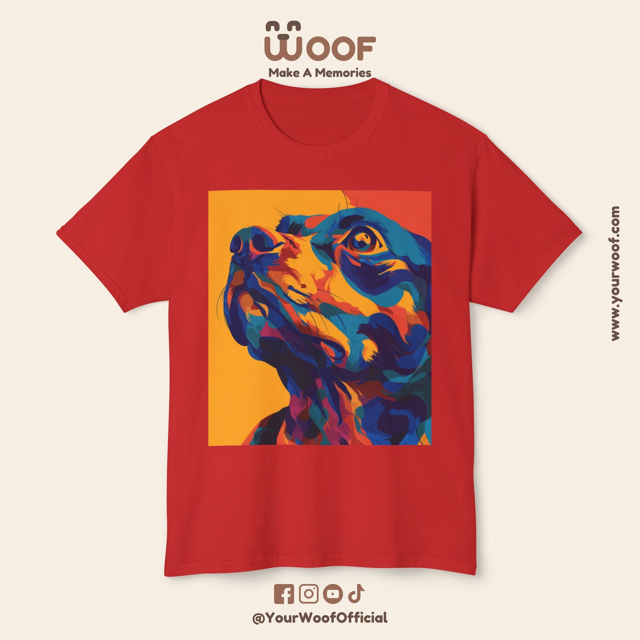 Colorful Dog Portrait T-Shirt | Pet Lover Gift, Animal Lover Apparel, Fun Dog Tee, Gift for Dog Moms, Unique Pet Merchandise
