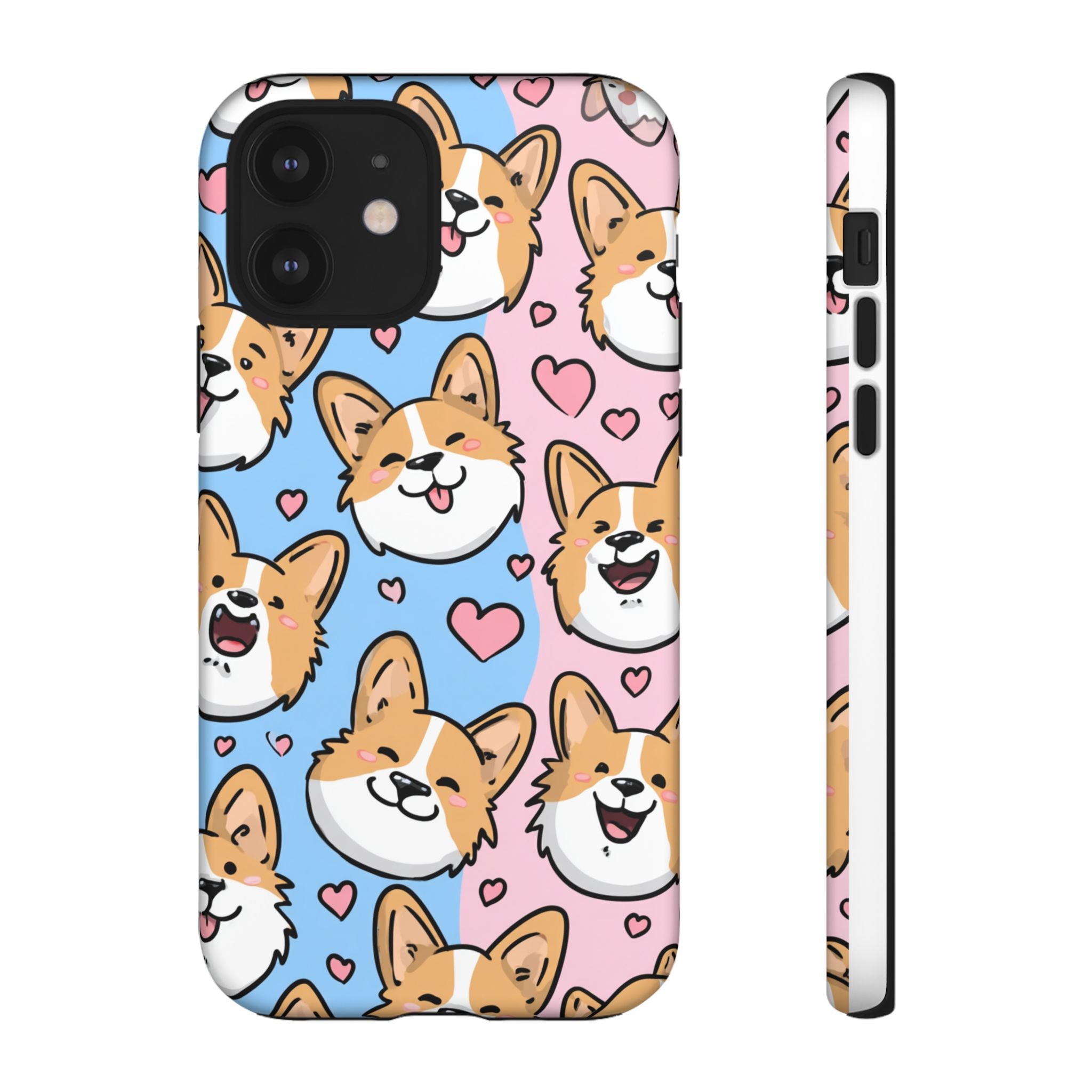 Cute Corgi Phone Case – Fun & Playful Protection with Love Hearts