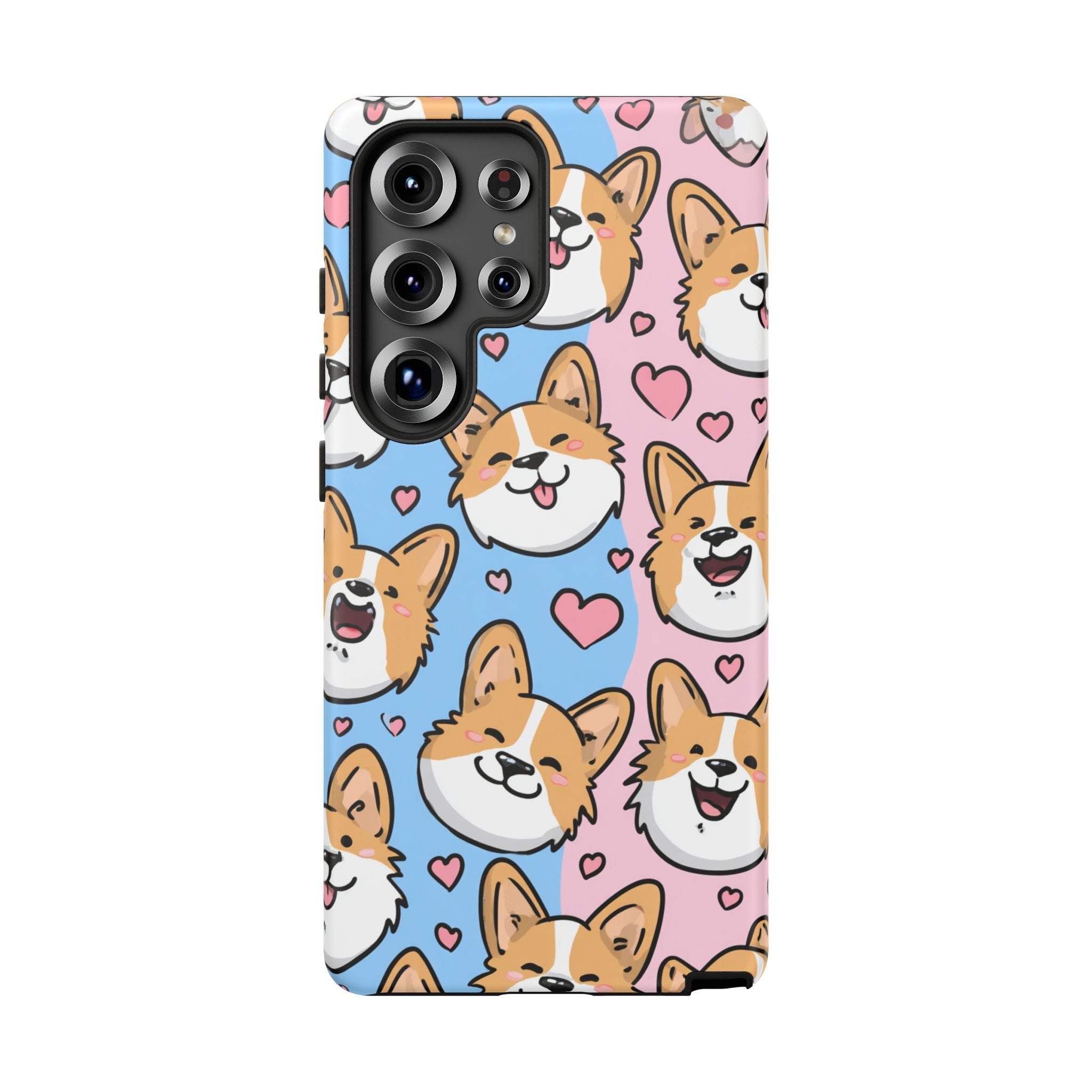 Cute Corgi Phone Case – Fun & Playful Protection with Love Hearts
