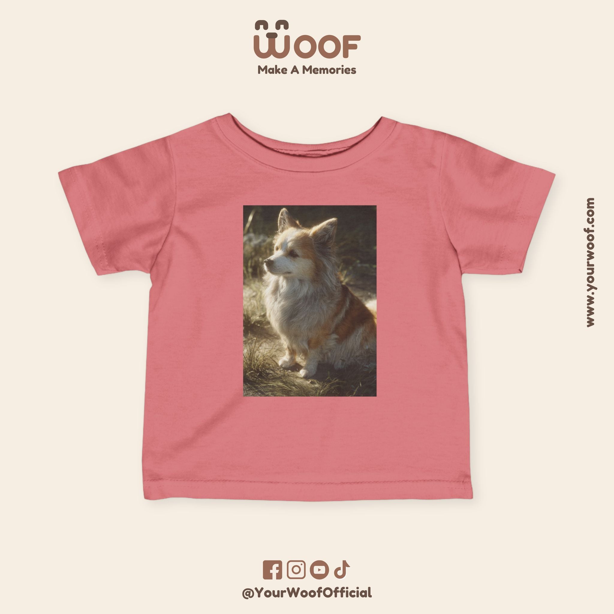 Cute Corgi Baby T-Shirt, Toddler Tee, Infant Jersey Shirt, Dog Lover Gift, Kids Apparel, Pet-Themed Clothing