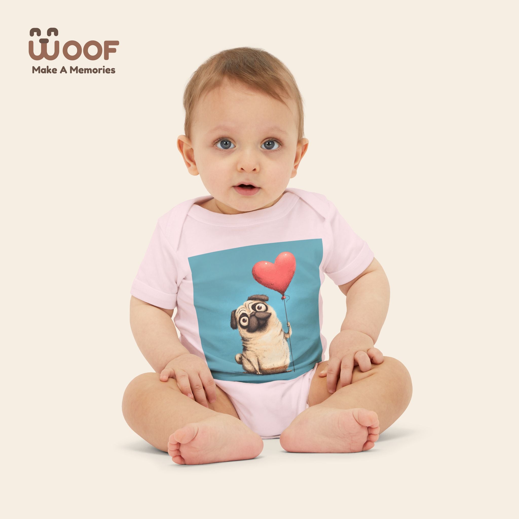 Adorable Pug Love Infant One Piece, Baby Bodysuit, Cute Baby Gifts, Dog Lover Outfit, Newborn Clothes, Valentine's Day Gift