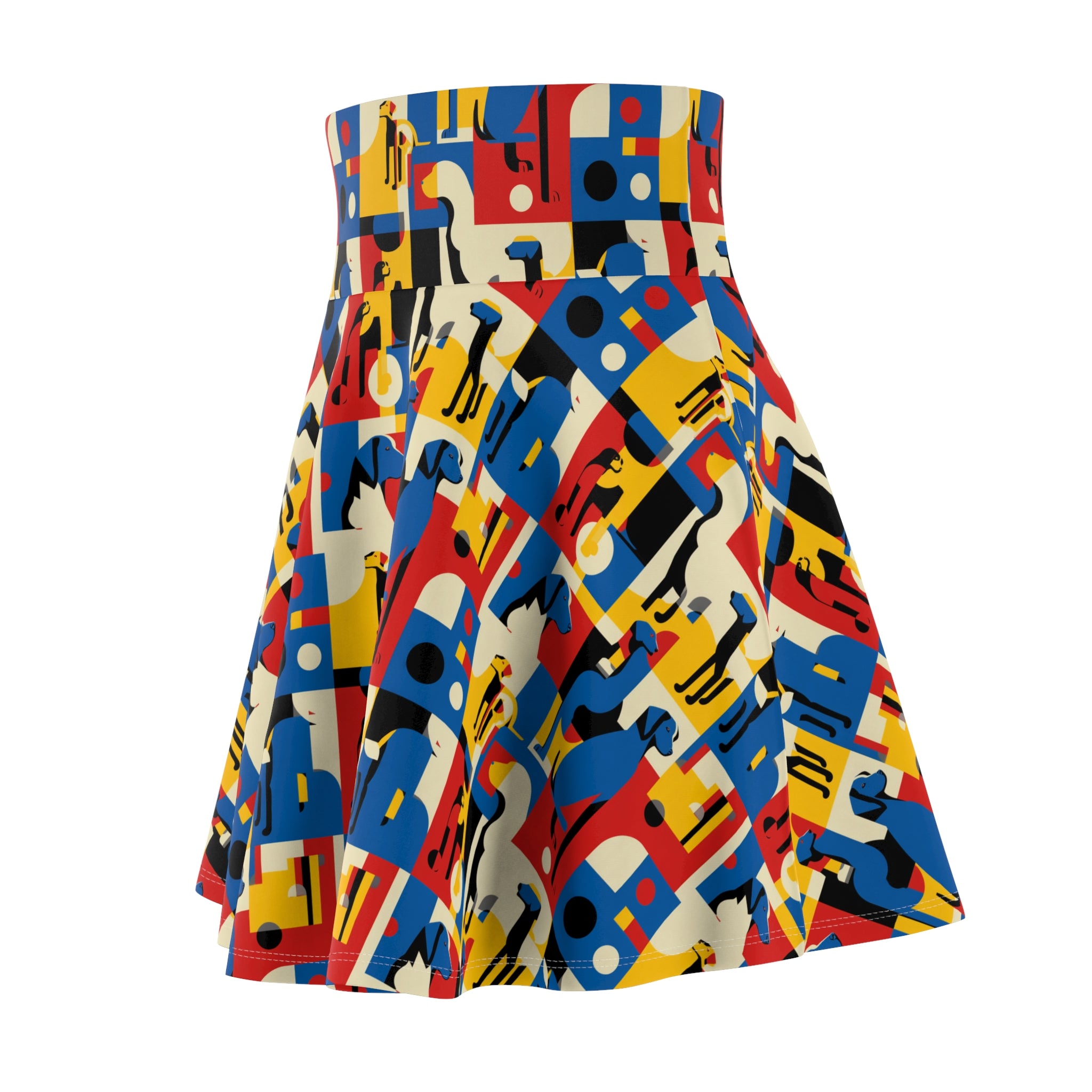 Colorful Abstract Women's Skater Skirt | Vibrant Patterns for Any Occasion, Bohemian Style, Summer Festivities, Everyday Wear