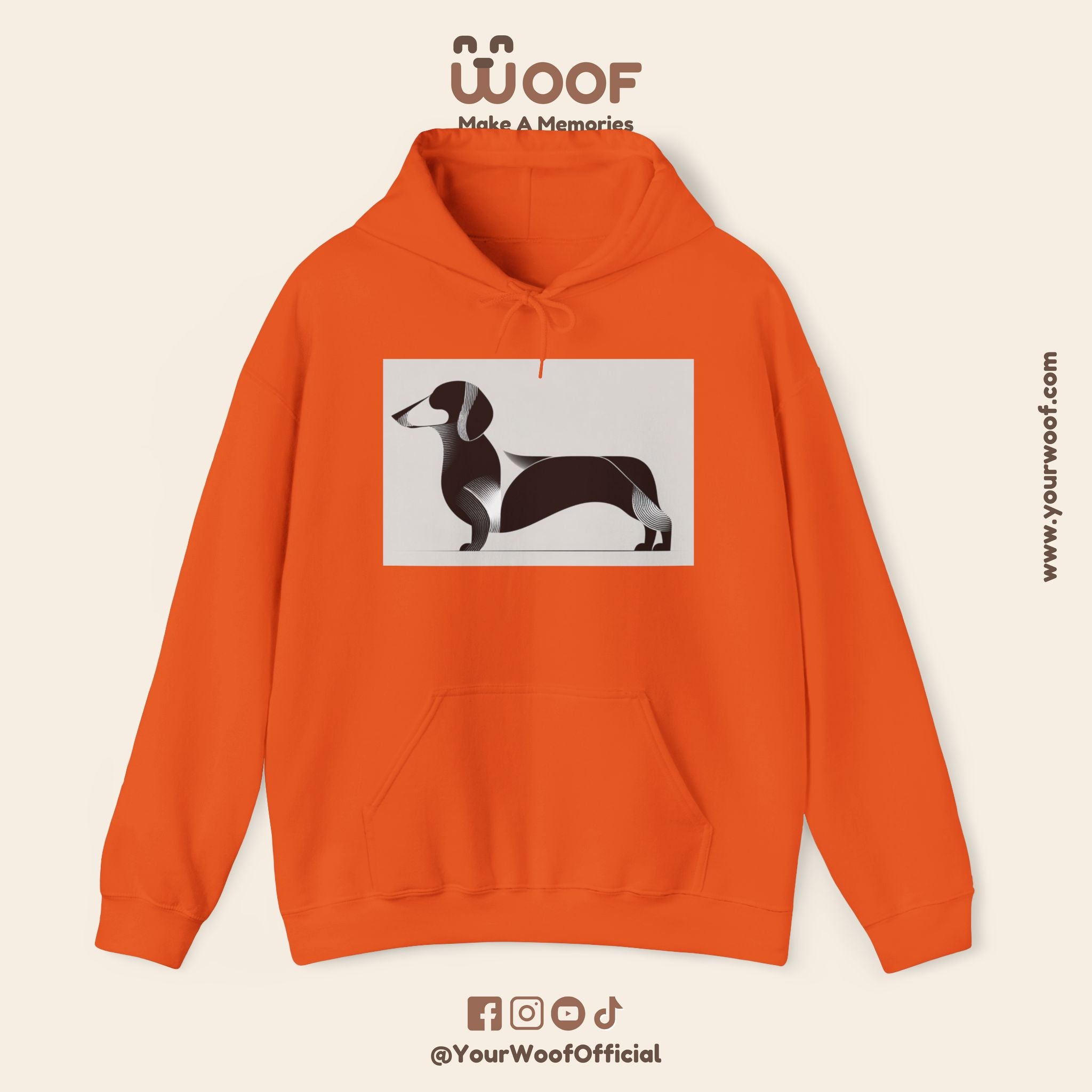Dachshund Love Unisex Hoodie - Cozy Dog Lover Sweatshirt