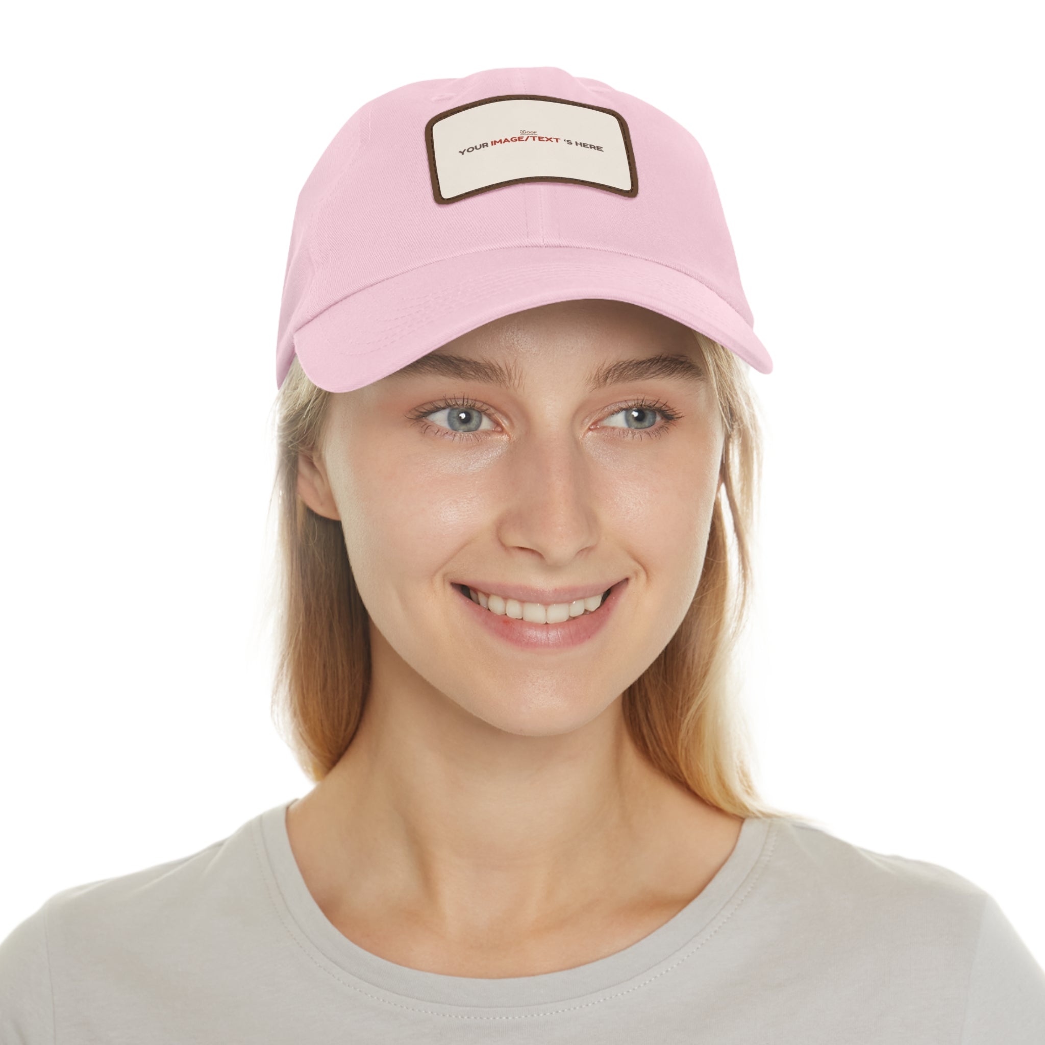Custom Leather Patch Dad Hat, Personalized Cap, Gift for Dad, Casual Style, Outdoor Accessory, Unique Father's Day Gift