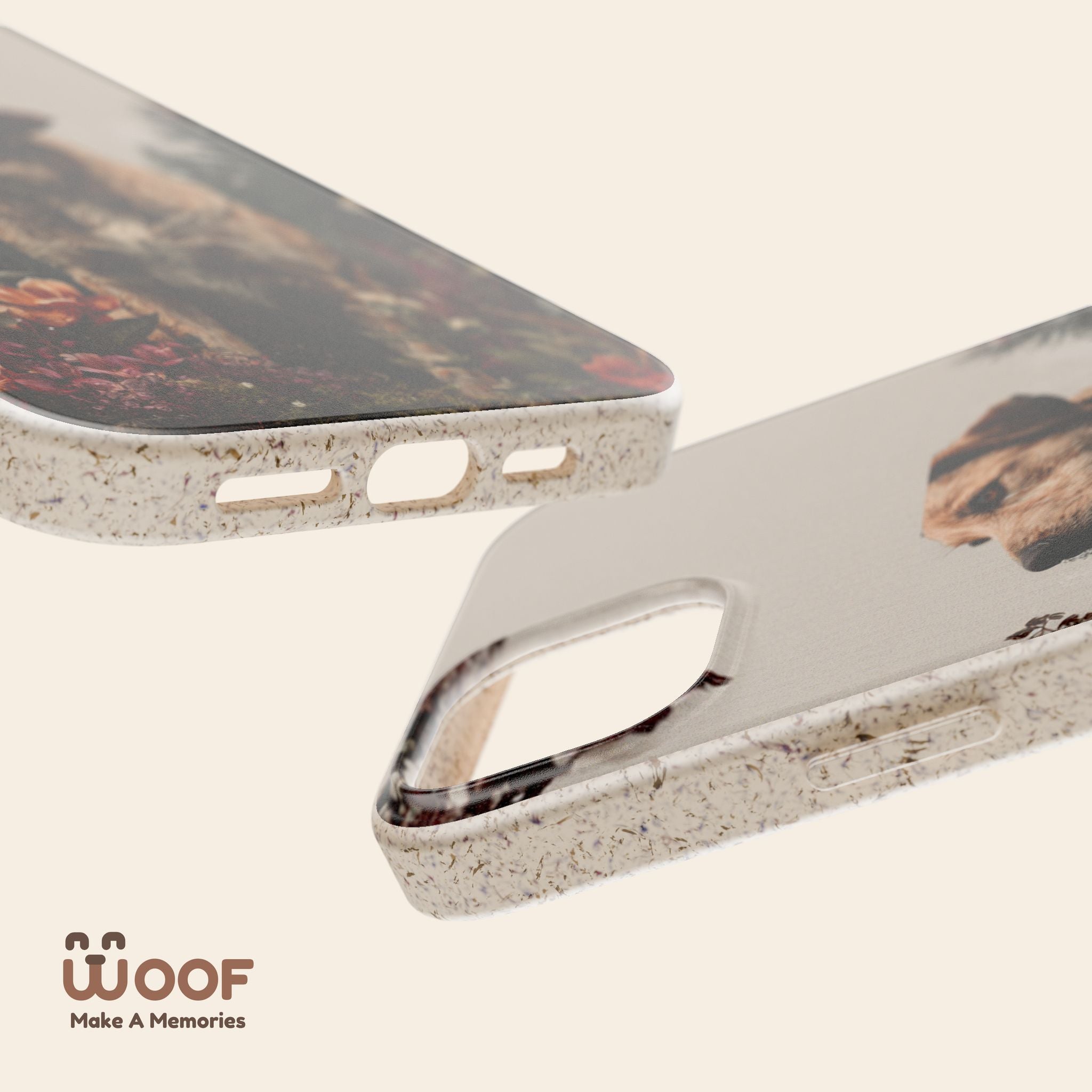 Eco-Friendly Dog Lover Biodegradable Phone Case - Floral Design