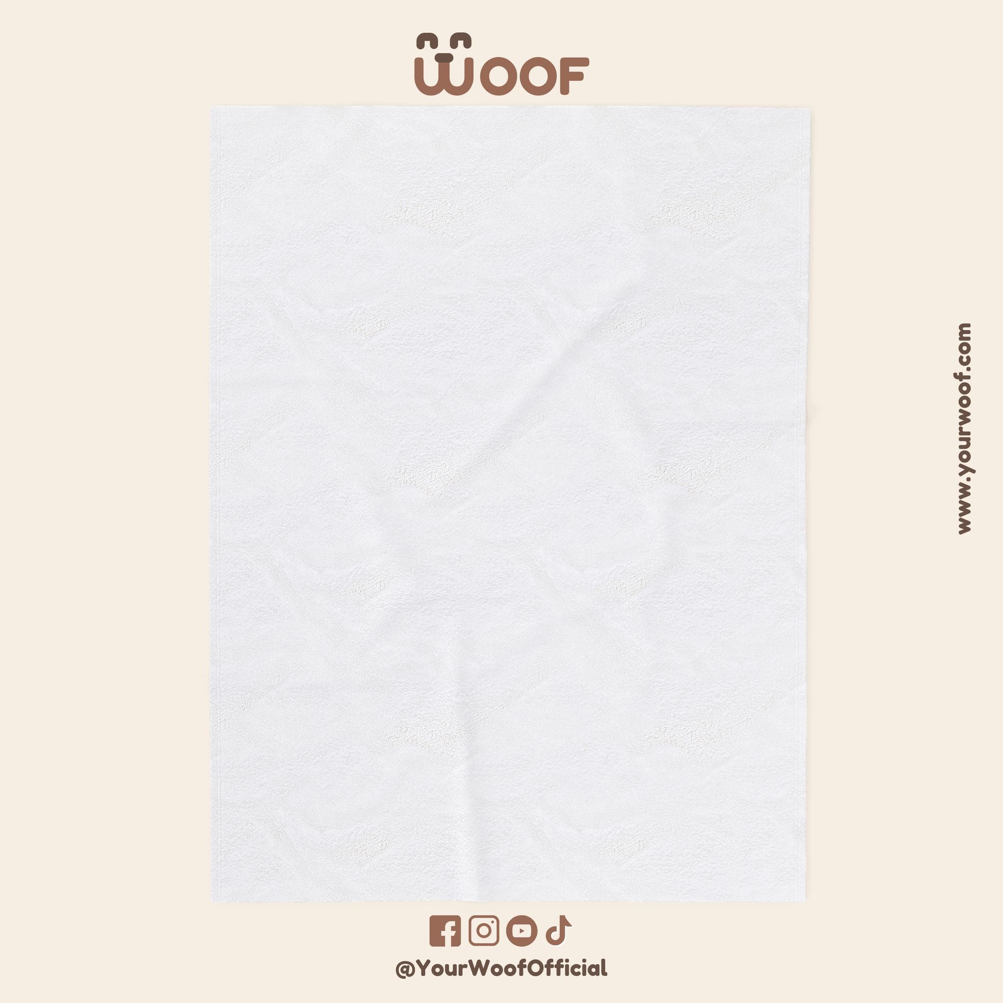 Cozy Dog Lover's Blanket with 'Woof' Design