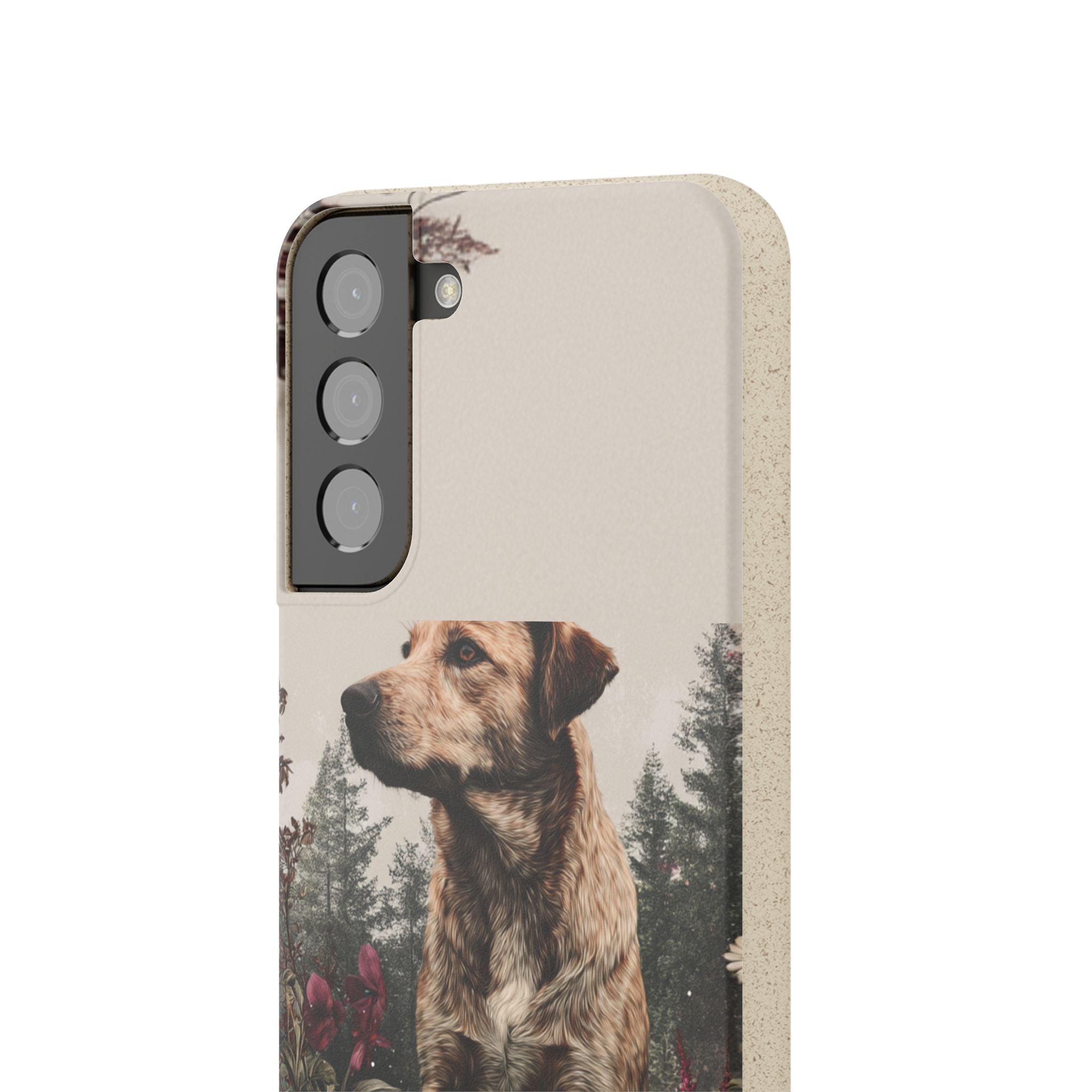 Eco-Friendly Dog Lover Biodegradable Phone Case - Floral Design