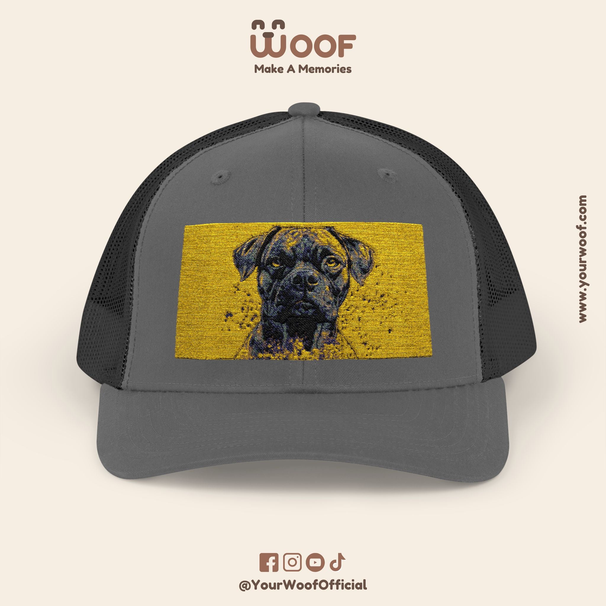 Personalized Dog Lover Snapback Cap, Adjustable Trucker Hat, Gift for Dog Owners, Pet Memory Cap, Fun Customizable Hat