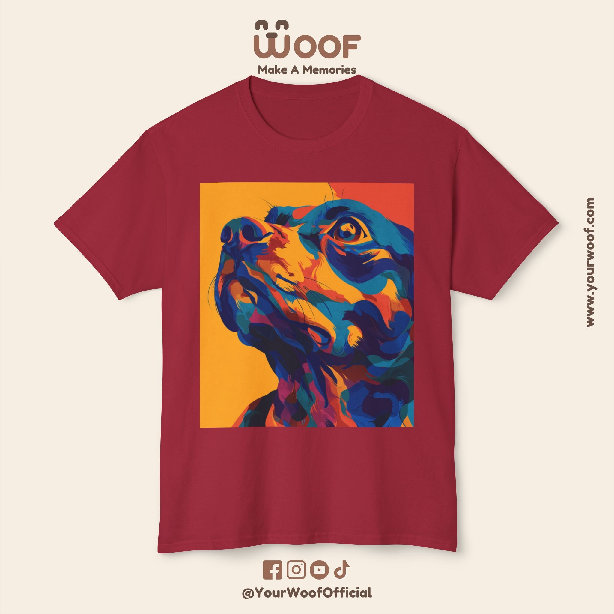 Colorful Dog Portrait T-Shirt | Pet Lover Gift, Animal Lover Apparel, Fun Dog Tee, Gift for Dog Moms, Unique Pet Merchandise