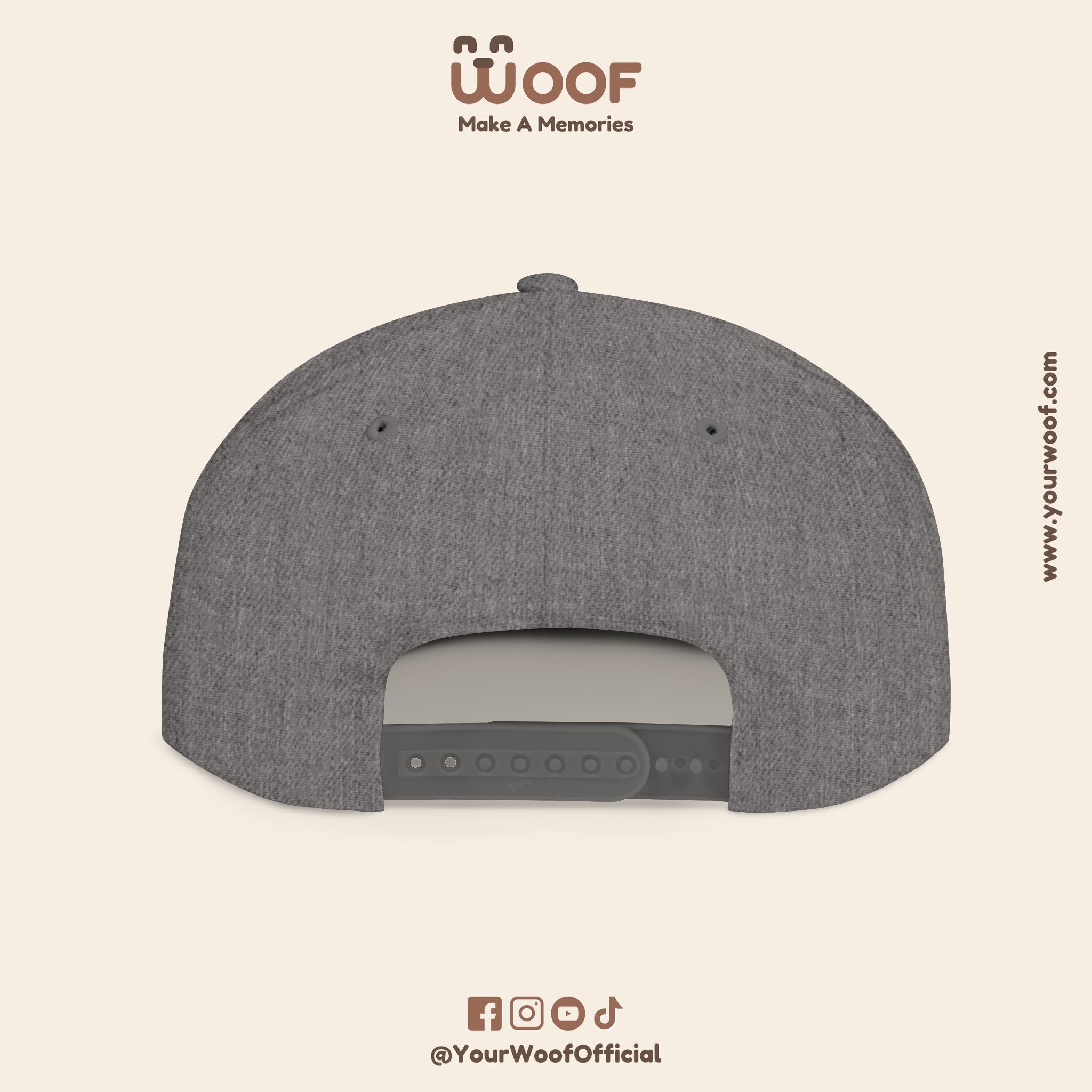 Dog Lover Flat Bill Snapback Hat, Casual Cap for Pet Owners, Dog Gift, Adjustable Hat, Fashion Accessory for Animal Lovers