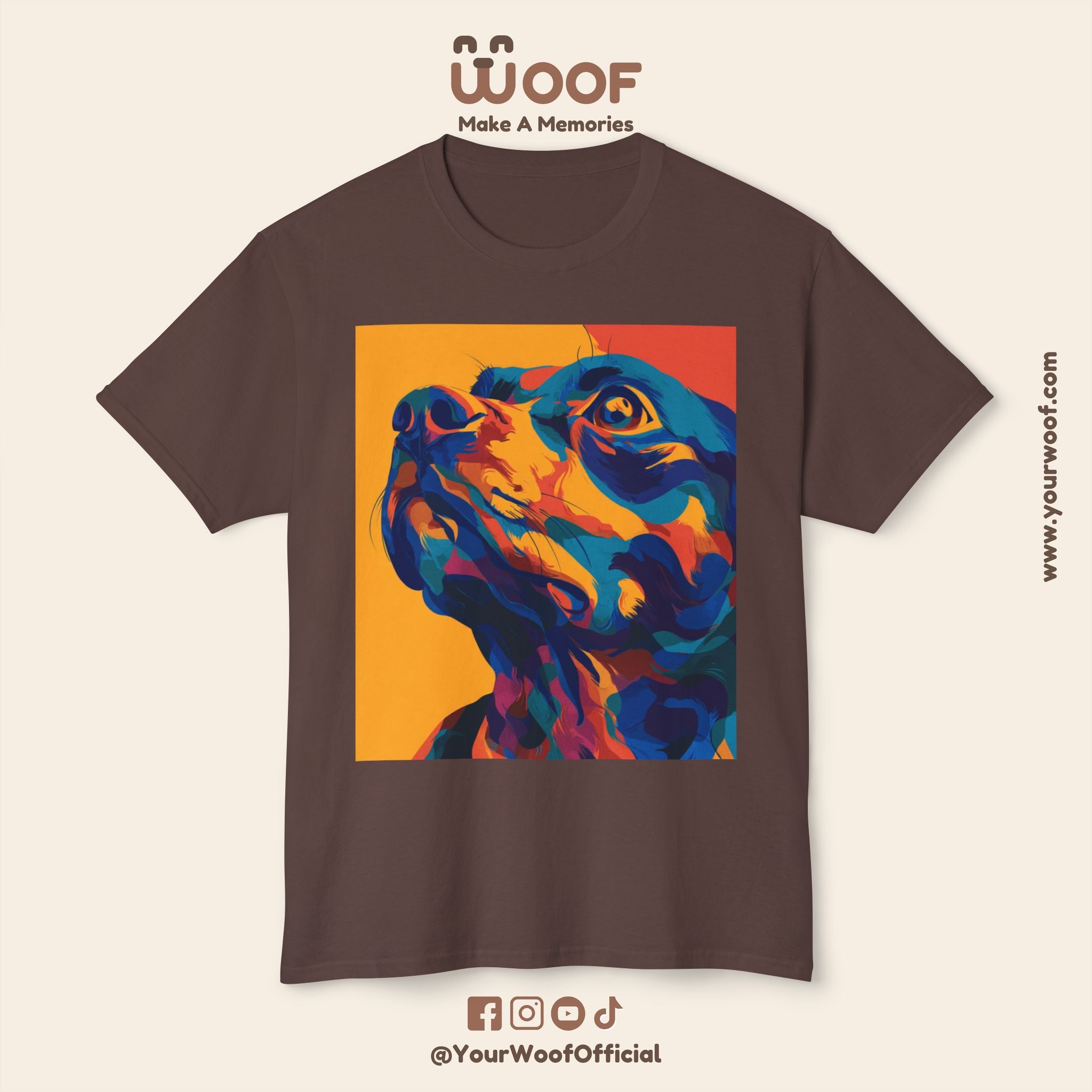 Colorful Dog Portrait T-Shirt | Pet Lover Gift, Animal Lover Apparel, Fun Dog Tee, Gift for Dog Moms, Unique Pet Merchandise