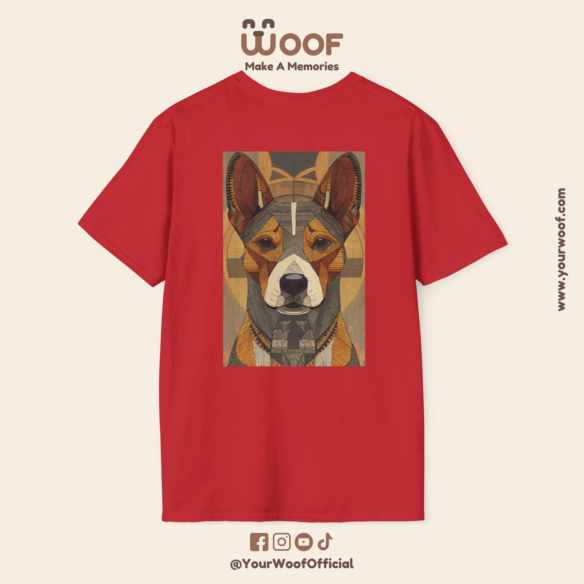 Dog Lover Softstyle T-Shirt | Personalized Pet Tee, Animal Lover Gift, Cute Graphic Shirt, Holiday Apparel, Woof T-Shirt