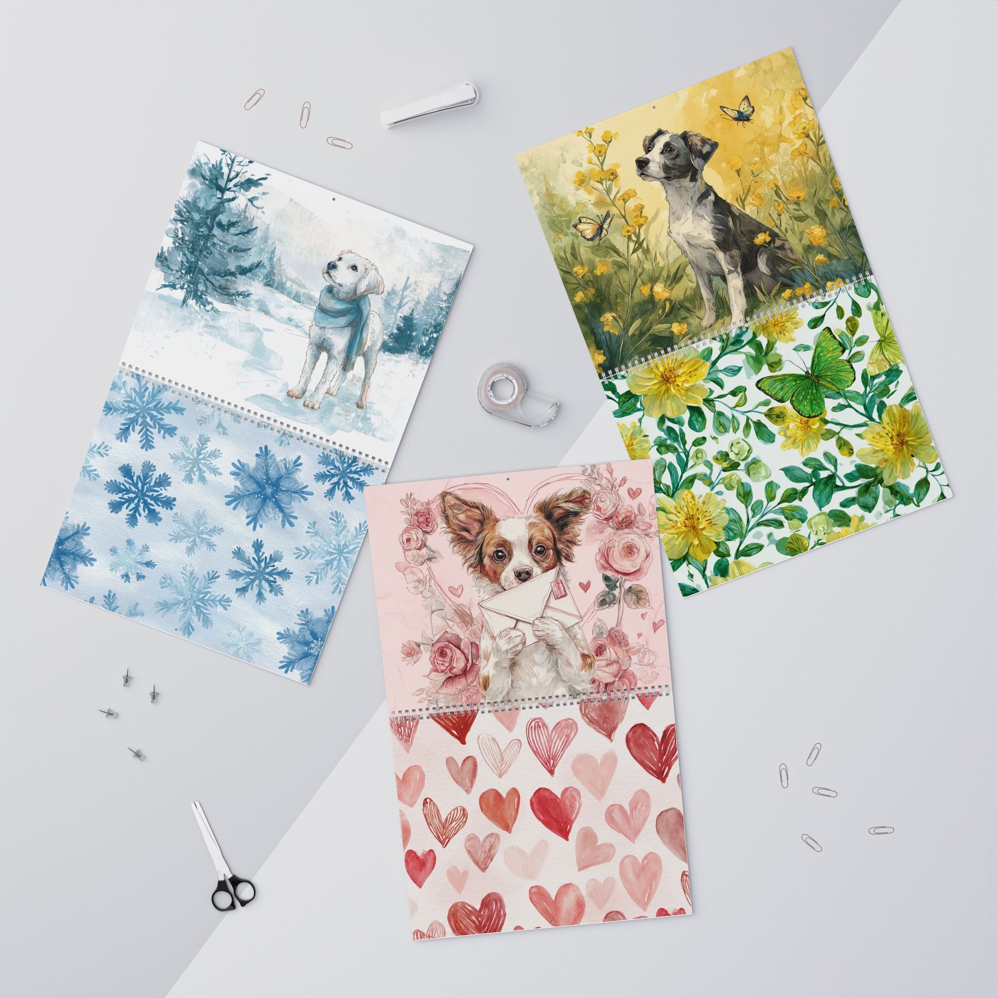 Winter-Themed Dog Wall Calendar - WOOF Make A Memories