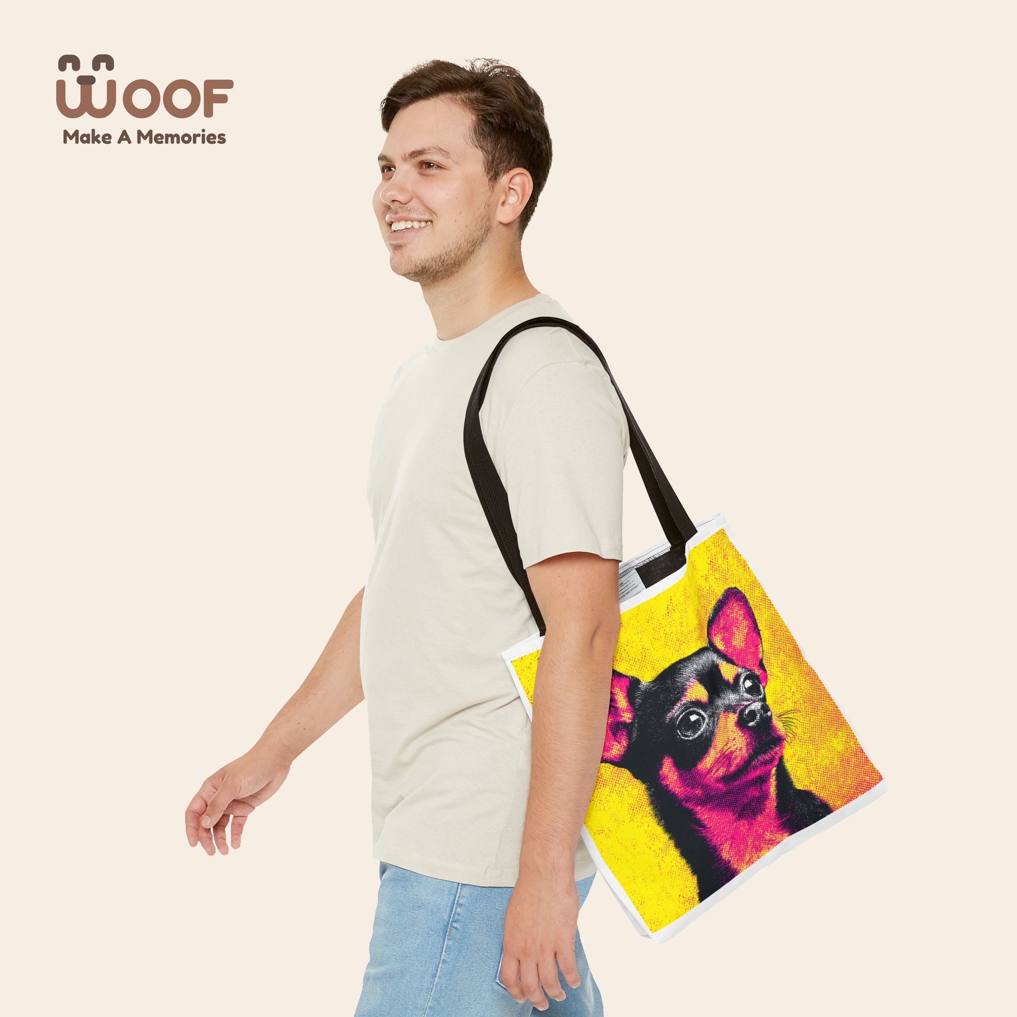 Vibrant Chihuahua Tote Bag - Colorful Pet Lover's Accessory