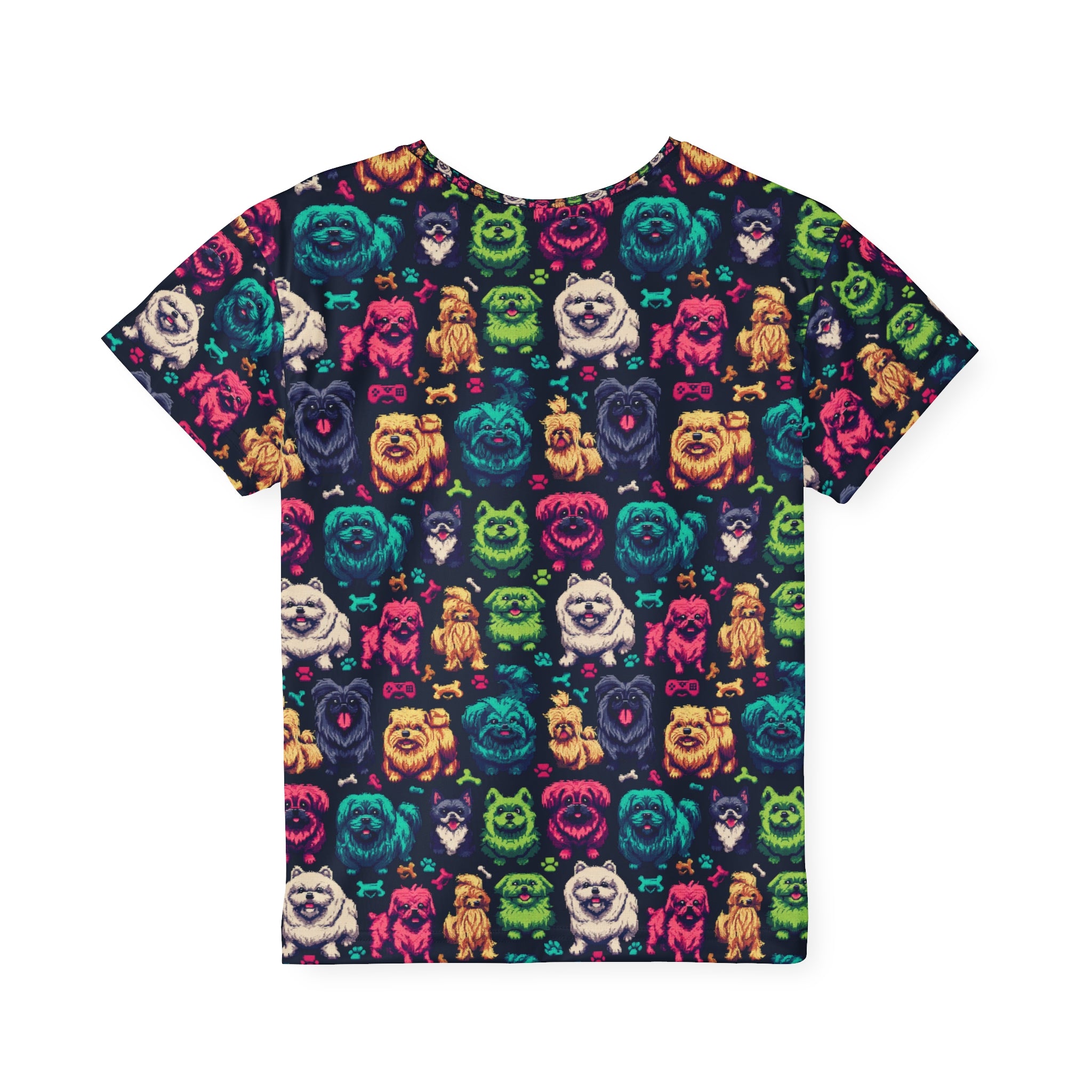 Colorful Kids Sports Jersey - Fun Dog Print Tee, Sporty Pet Lover Gift, Birthday Surprise, Playful Outdoor Wear, Animal Lover Apparel