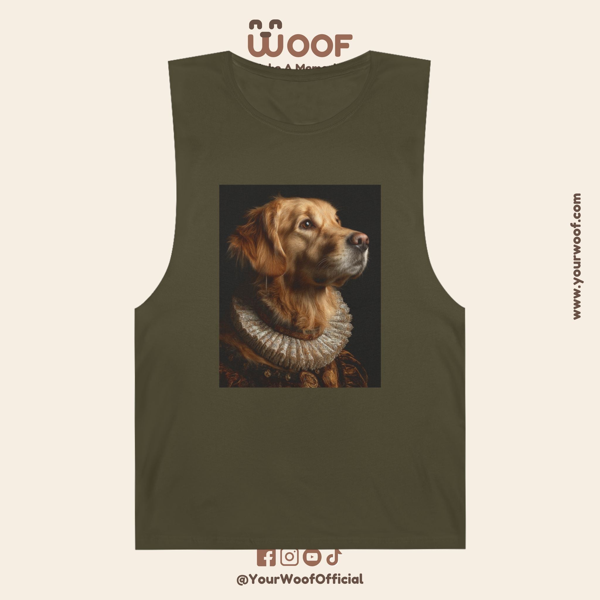 Golden Retriever Portrait Tank Top, Dog Lover Gift, Pet Memorial Tee, Animal Art Apparel, Unique Dog Owner Shirt