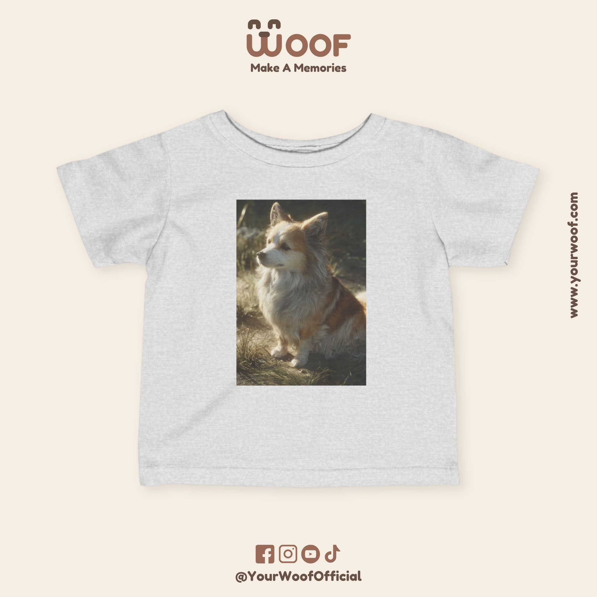 Cute Corgi Baby T-Shirt, Toddler Tee, Infant Jersey Shirt, Dog Lover Gift, Kids Apparel, Pet-Themed Clothing