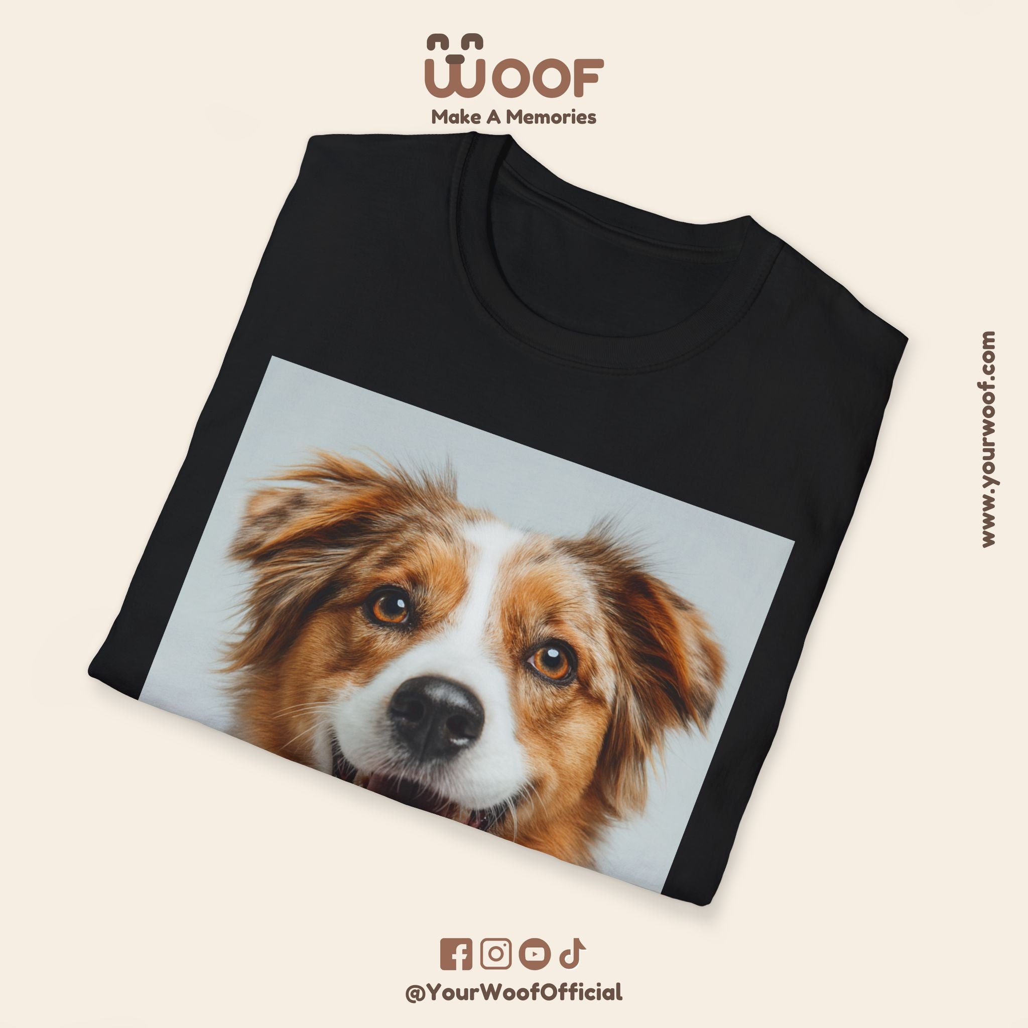 Joyful Dog Portrait Unisex Softstyle T-Shirt - Perfect for Pet Lovers!
