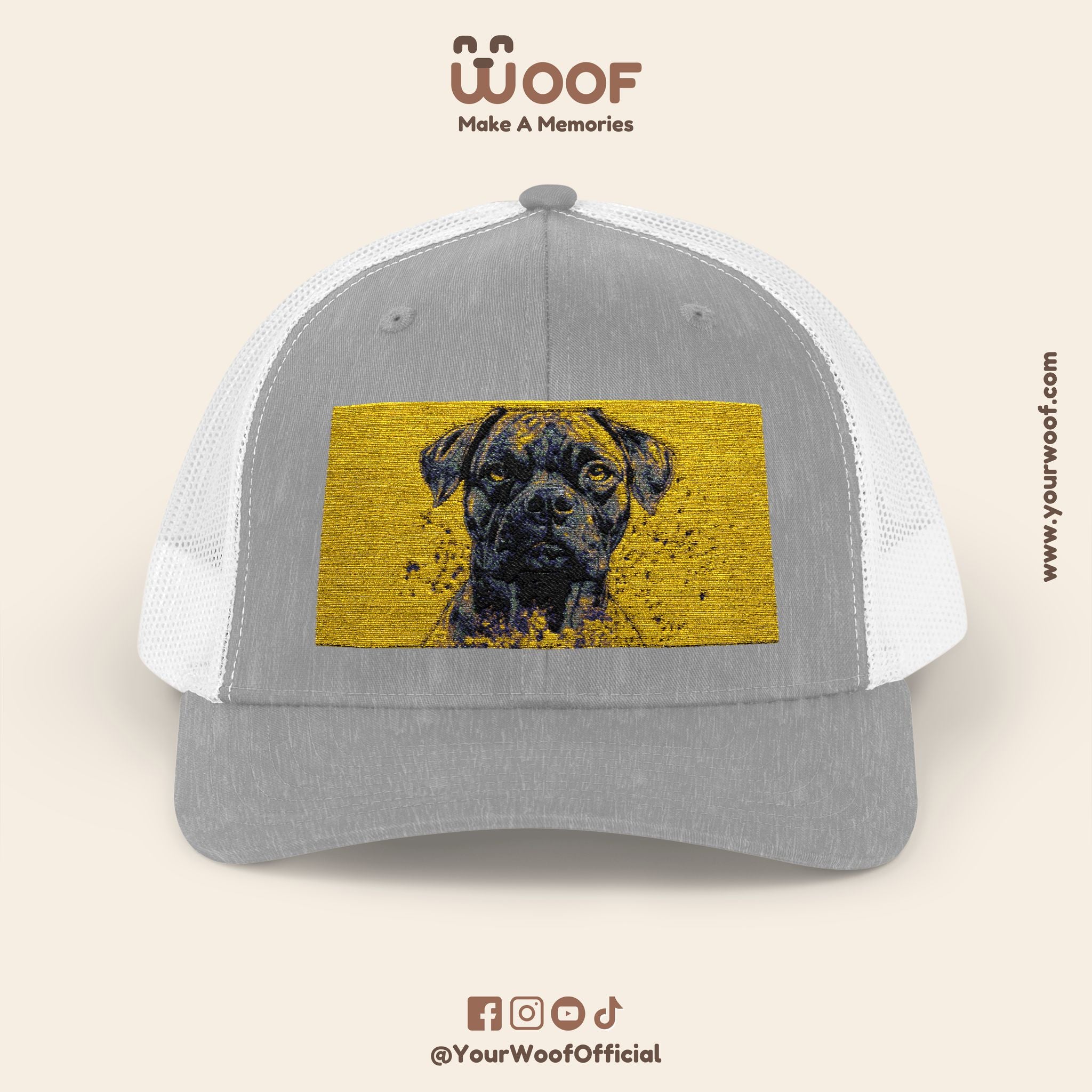 Personalized Dog Lover Snapback Cap, Adjustable Trucker Hat, Gift for Dog Owners, Pet Memory Cap, Fun Customizable Hat