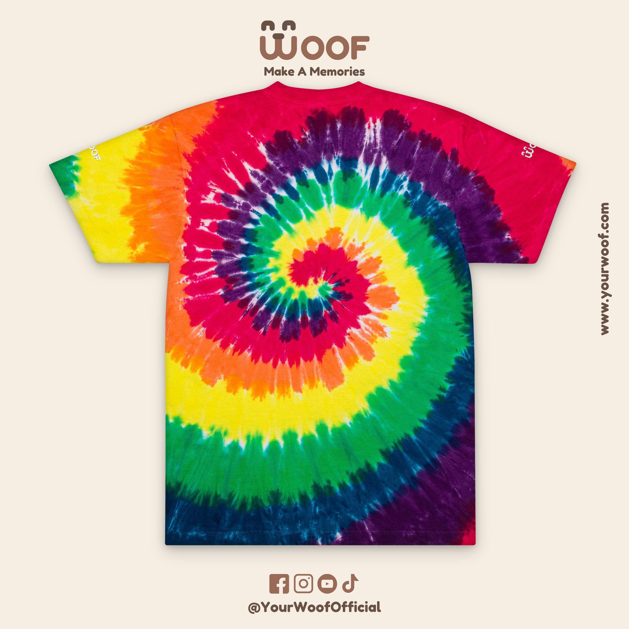 Colorful Oversized Tie-Dye T-Shirt, Relaxed Fit, Summer Vibes, Casual Wear, Gift for Friends, Festival Fashion, Embroidery