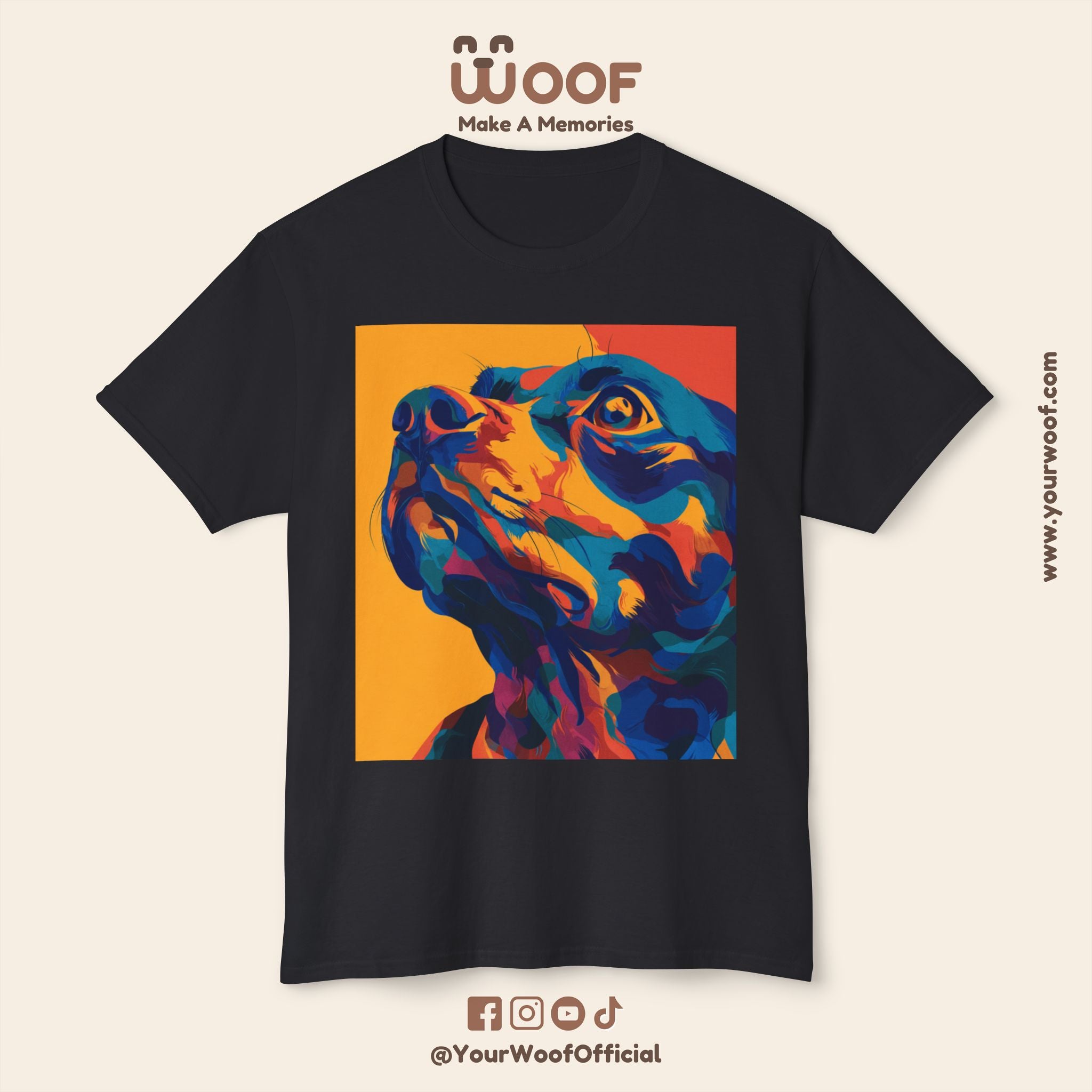 Colorful Dog Portrait T-Shirt | Pet Lover Gift, Animal Lover Apparel, Fun Dog Tee, Gift for Dog Moms, Unique Pet Merchandise