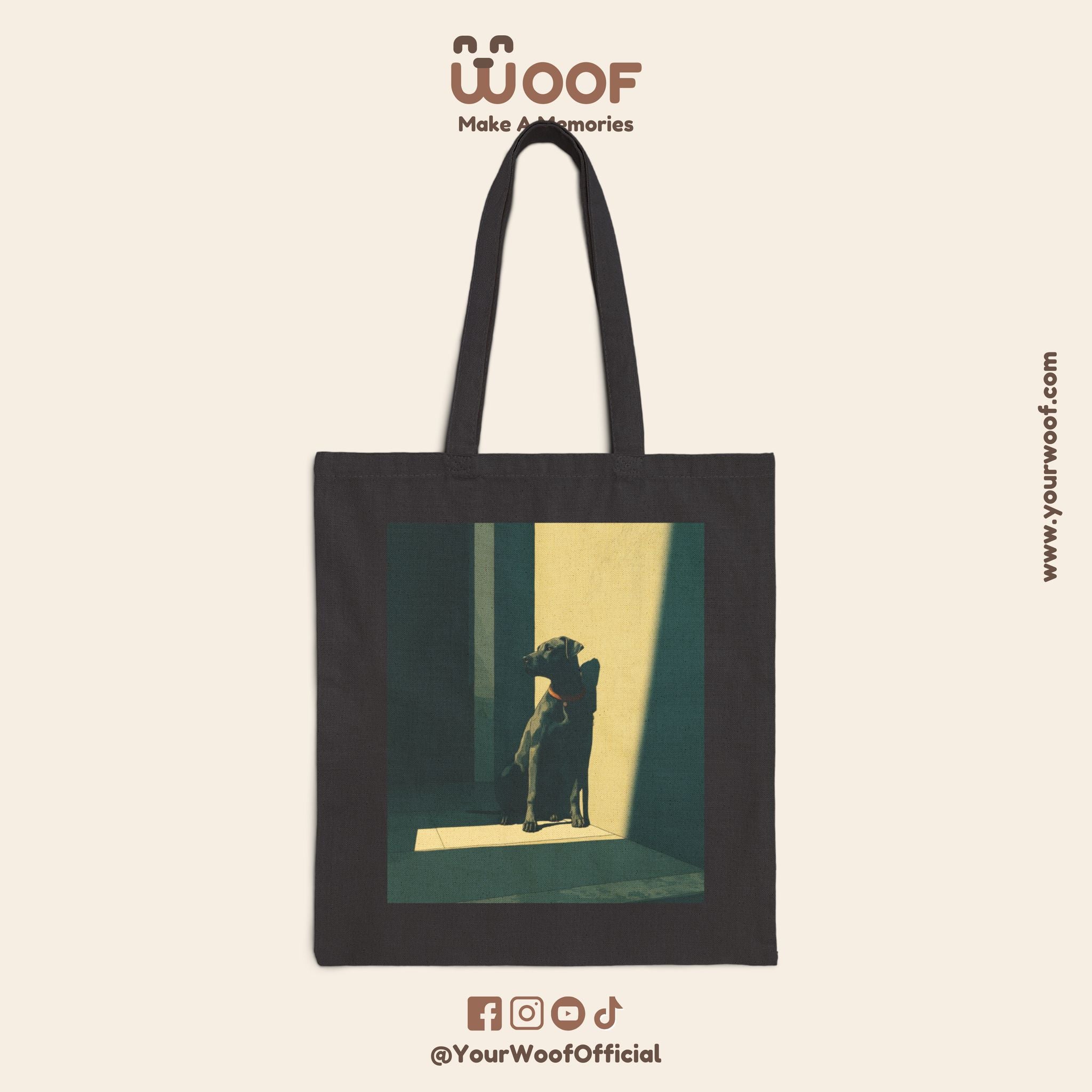 Stylish Cotton Canvas Tote Bag - Eco-Friendly, Reusable, Gift for Dog Lovers, Travel, Shopping, Everyday Use