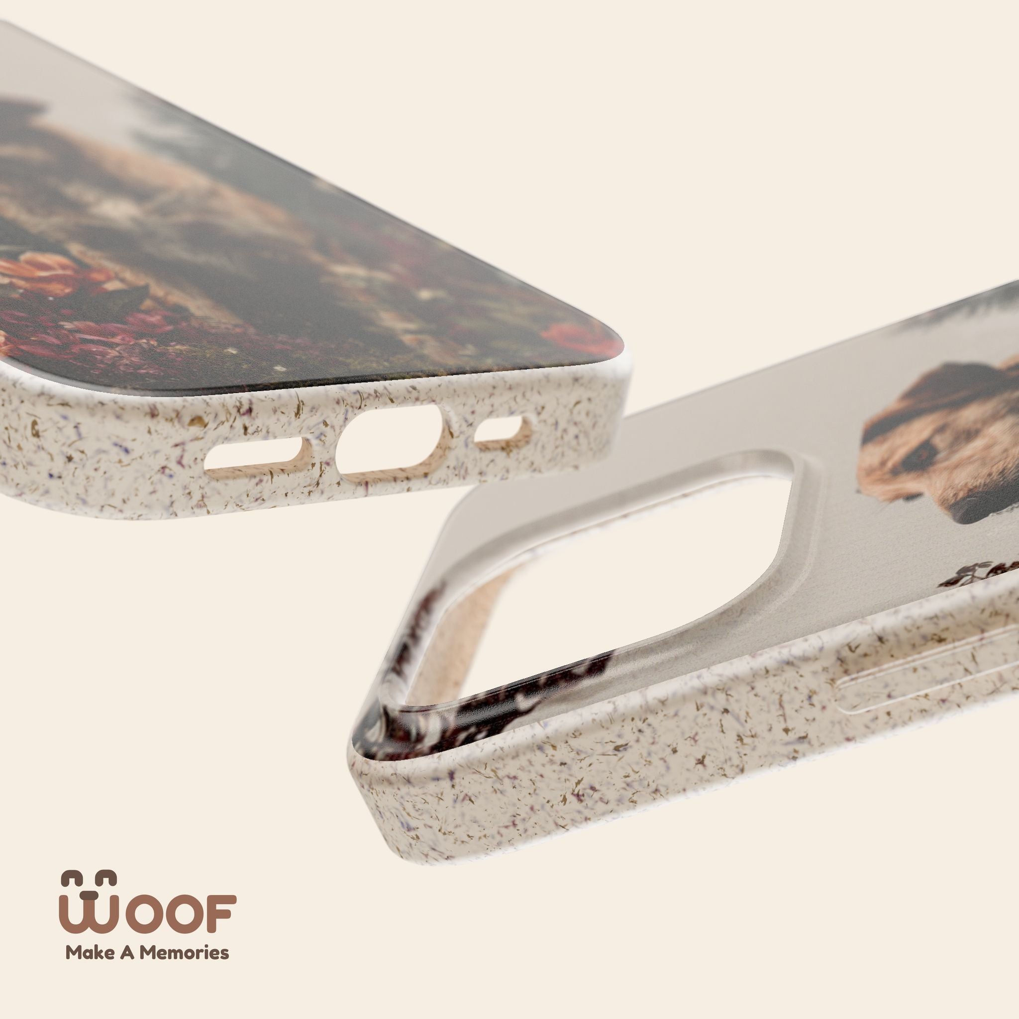 Eco-Friendly Dog Lover Biodegradable Phone Case - Floral Design