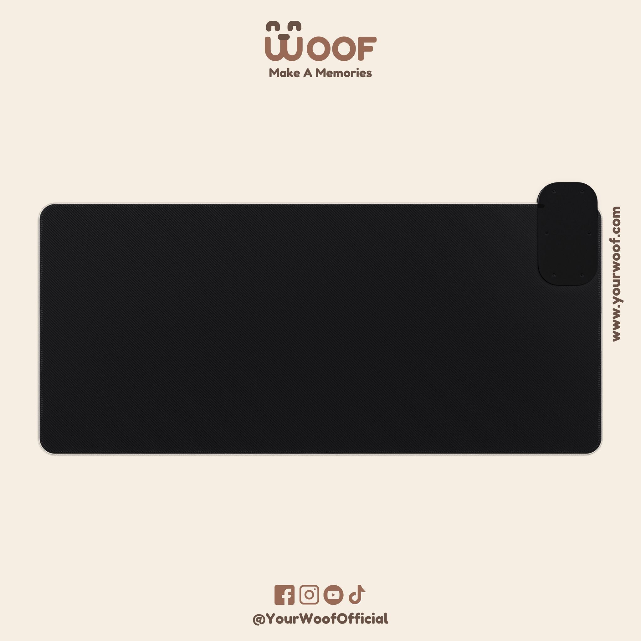 Wireless Charging LED Gaming Mouse Pad - Adorable Pet Design