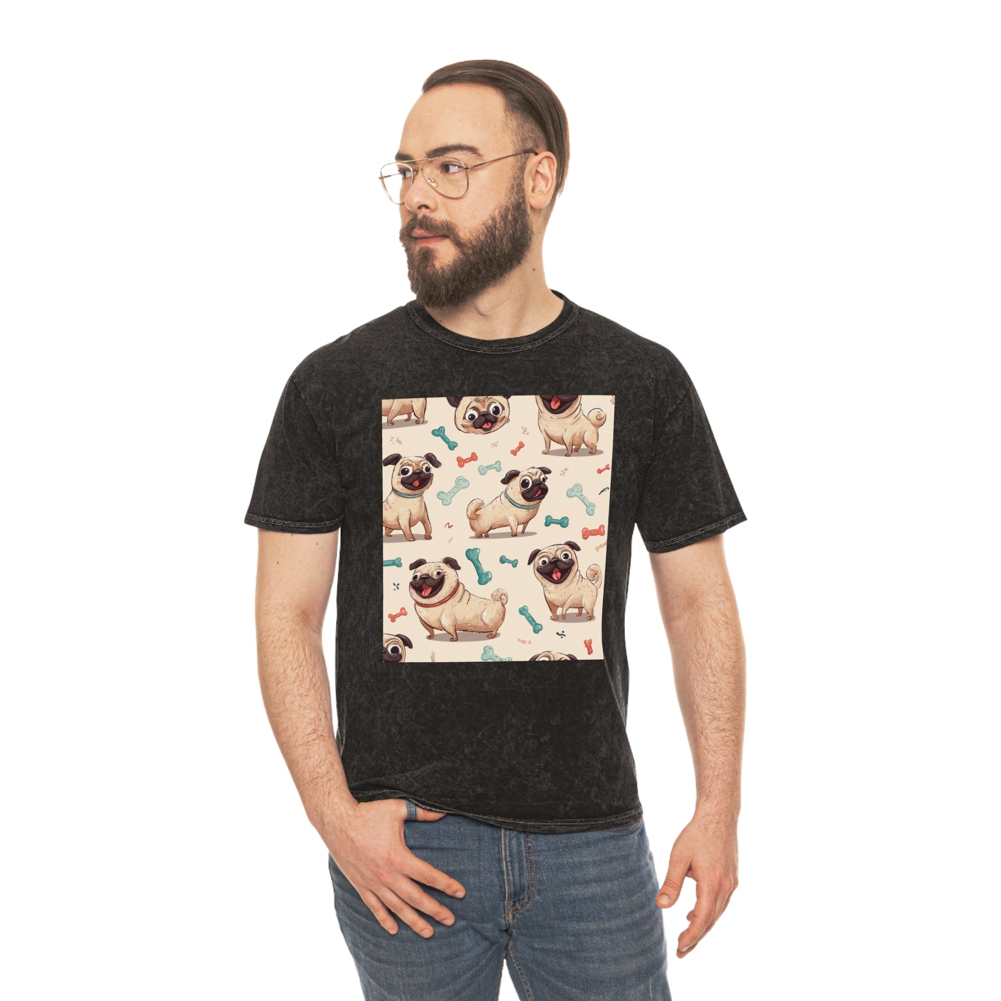 Cute Pug Graphic Tee for Dog Lovers, Casual Summer Shirt, Gift for Pet Owners, Unisex Vintage Style, Animal Print T-Shirt