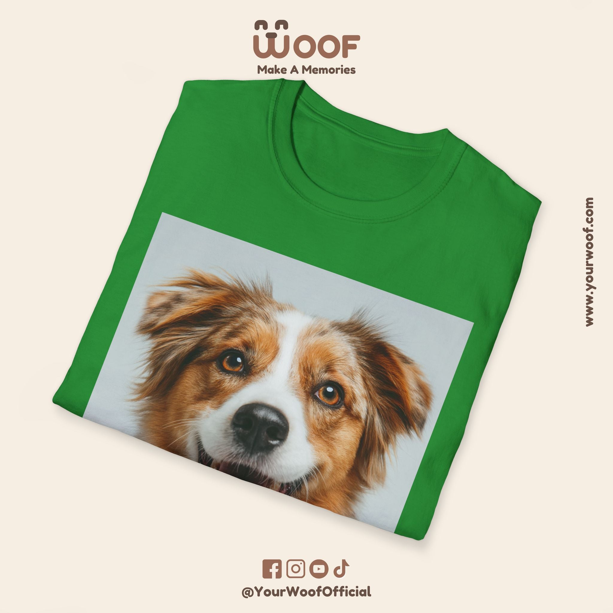 Joyful Dog Portrait Unisex Softstyle T-Shirt - Perfect for Pet Lovers!