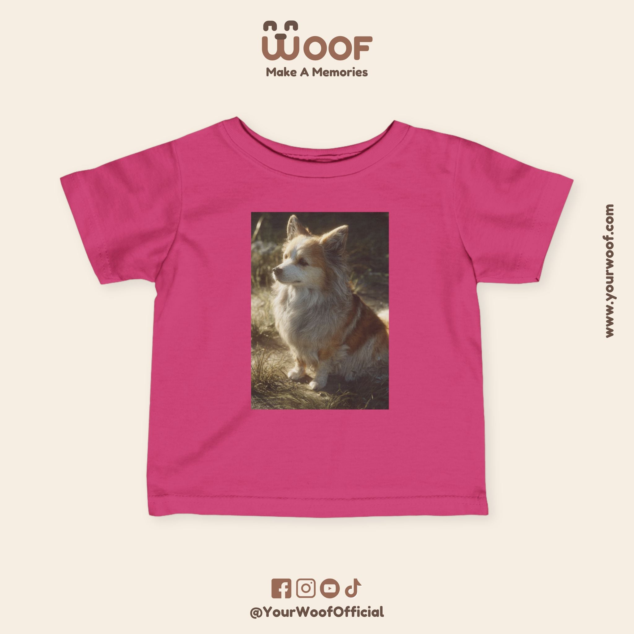 Cute Corgi Baby T-Shirt, Toddler Tee, Infant Jersey Shirt, Dog Lover Gift, Kids Apparel, Pet-Themed Clothing