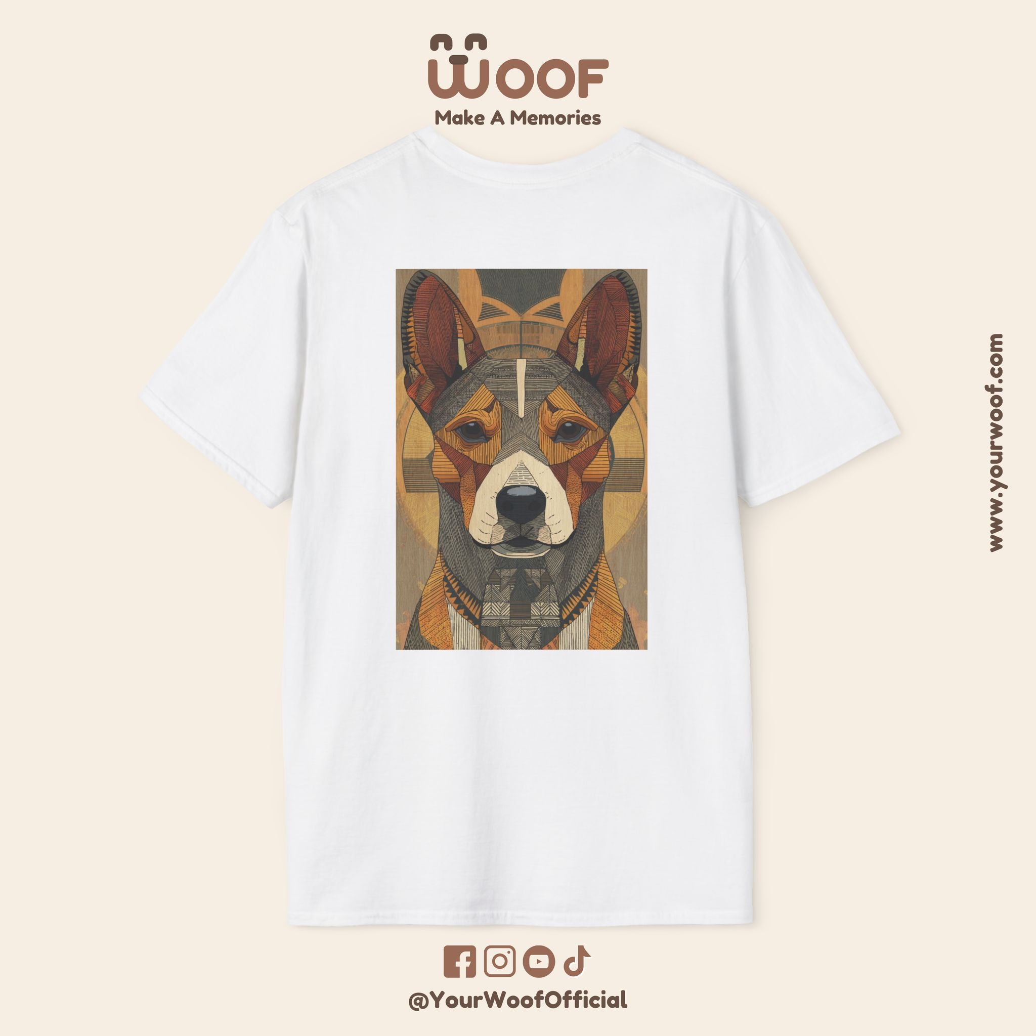 Dog Lover Softstyle T-Shirt | Personalized Pet Tee, Animal Lover Gift, Cute Graphic Shirt, Holiday Apparel, Woof T-Shirt
