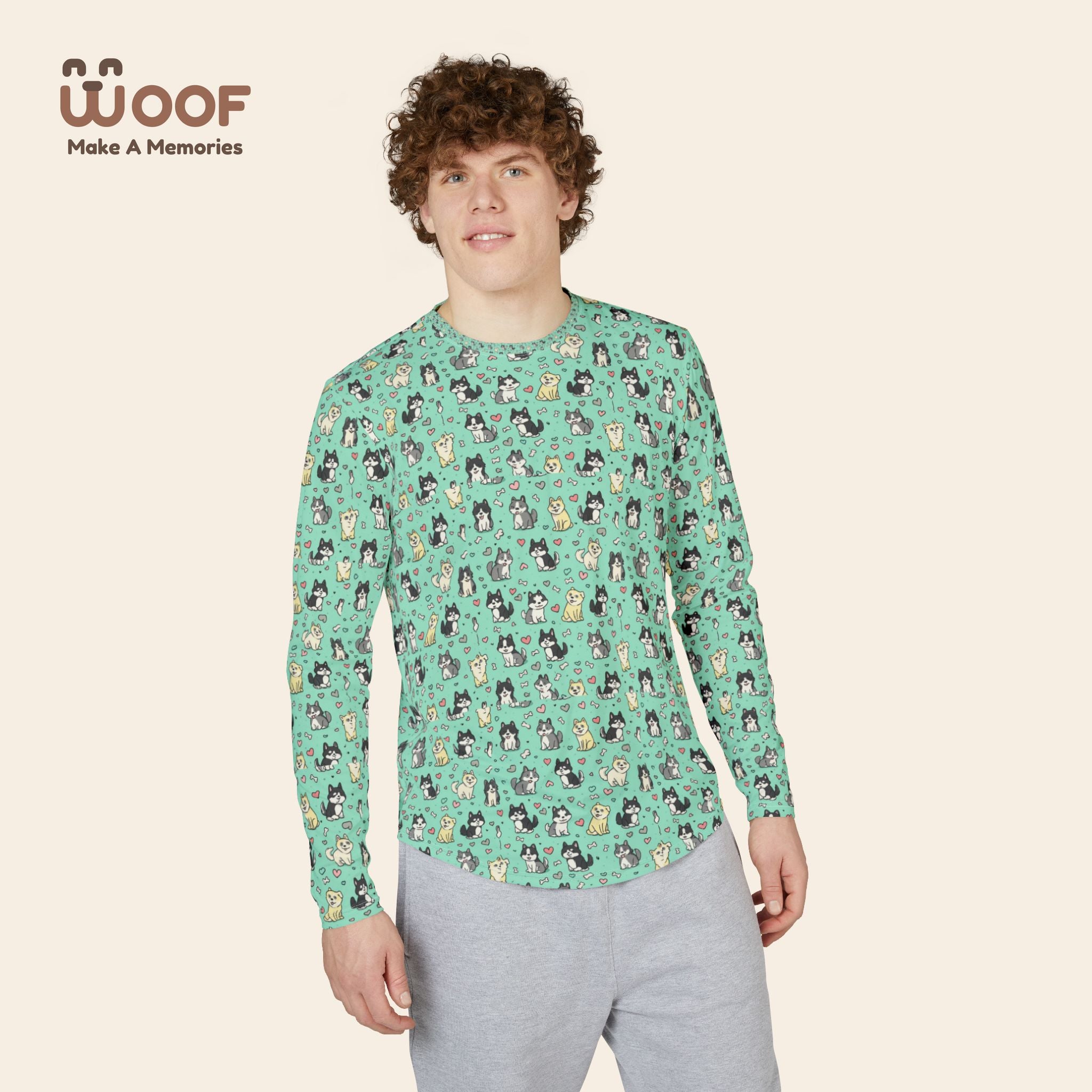 Men's UV Protection Long Sleeve Shirt, Animal Print Beachwear, Summer Outdoor Top, Eco-Friendly Sun Shirt, Casual Fashion Tee