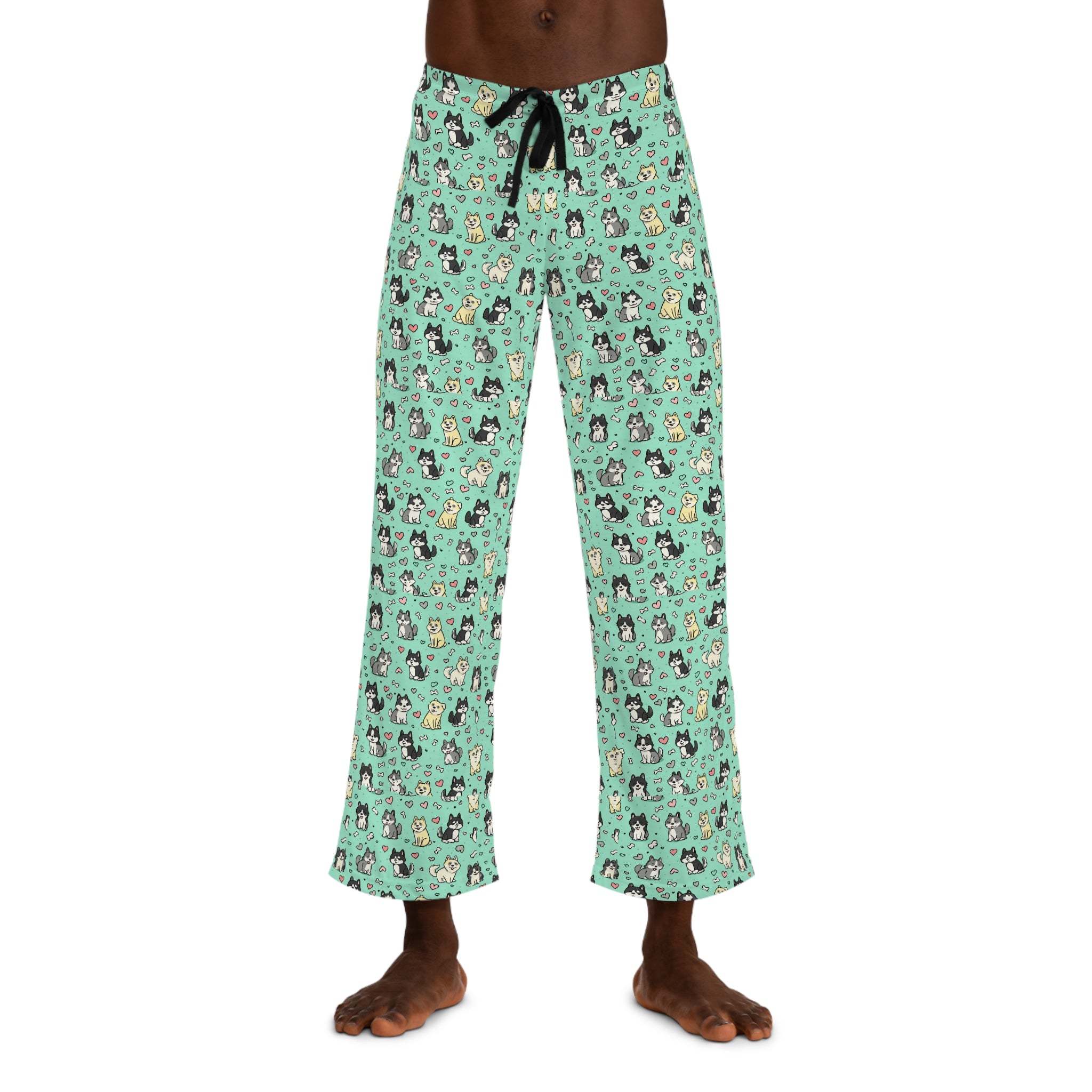 Cozy Men's Pajama Pants with Fun Animal Print, Perfect for Relaxing Nights, Sleepwear, Gift Ideas for Pet Lovers, Casual Lounging