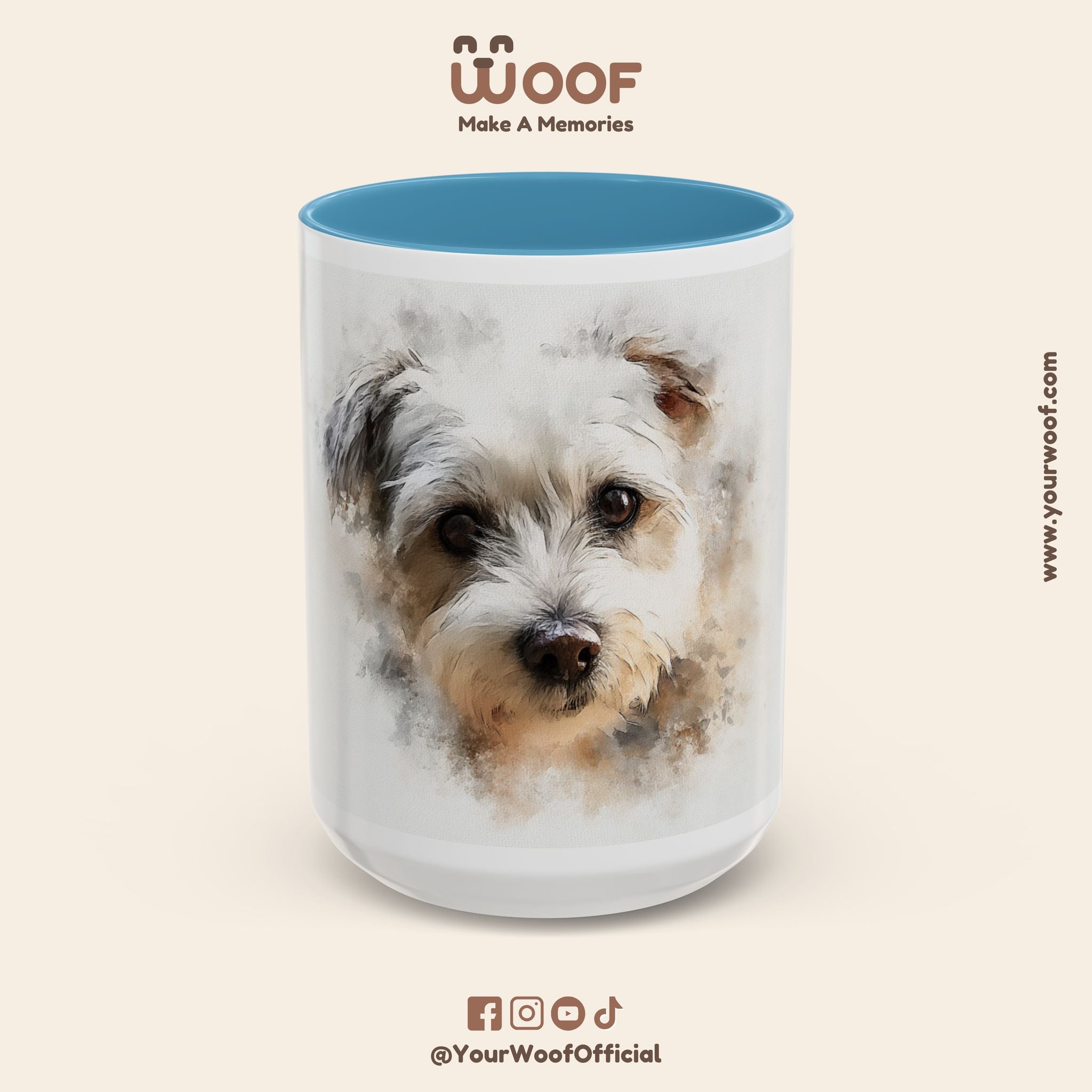 Dog Lover's Accent Coffee Mug | Perfect Gift for Pet Owners, Dog-Themed Home Decor, Birthday, Christmas, Adoption Celebration