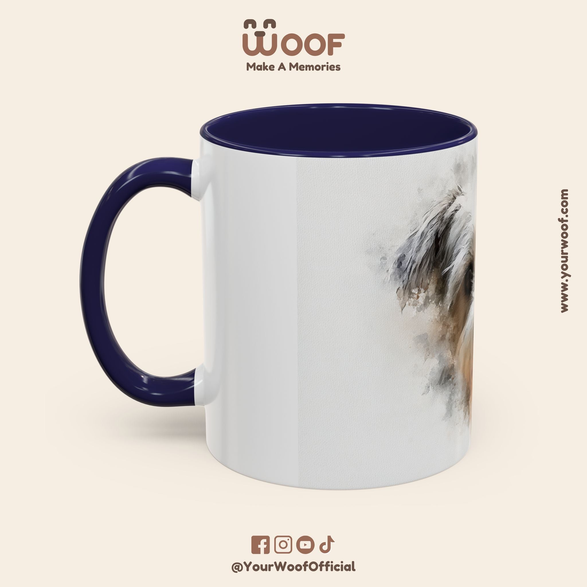 Dog Lover's Accent Coffee Mug | Perfect Gift for Pet Owners, Dog-Themed Home Decor, Birthday, Christmas, Adoption Celebration