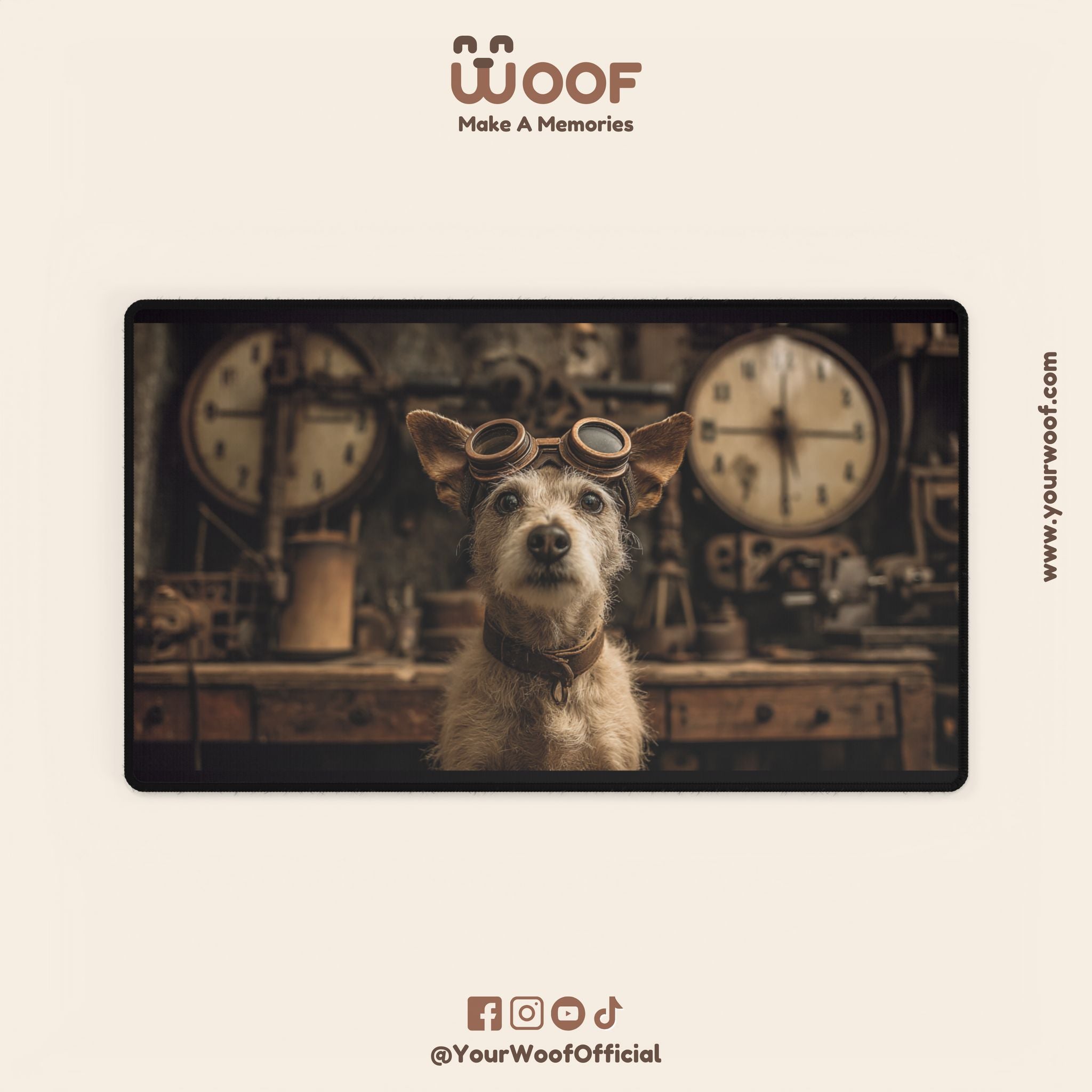 Whimsical Dog-Themed Desk Mat, Pet Lovers Gift, Home Office Decor, Cute Animal Accessories, Unique Desktop Mat