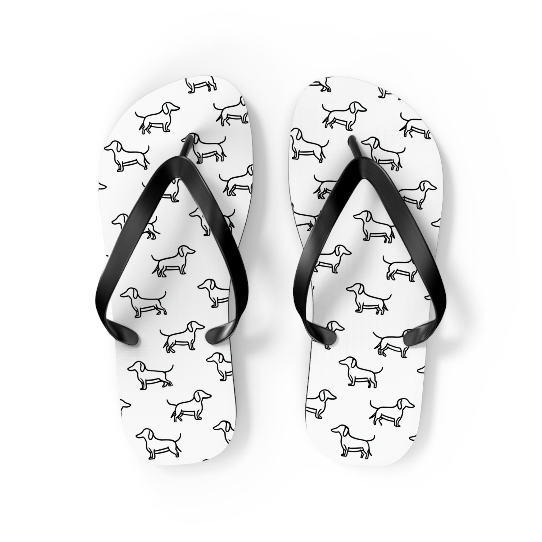 Dachshund Flip Flops, Cute Summer Sandals, Pet Lover Beachwear, Dog-Themed Footwear, Gift for Dog Owners, Casual Outdoor Slides