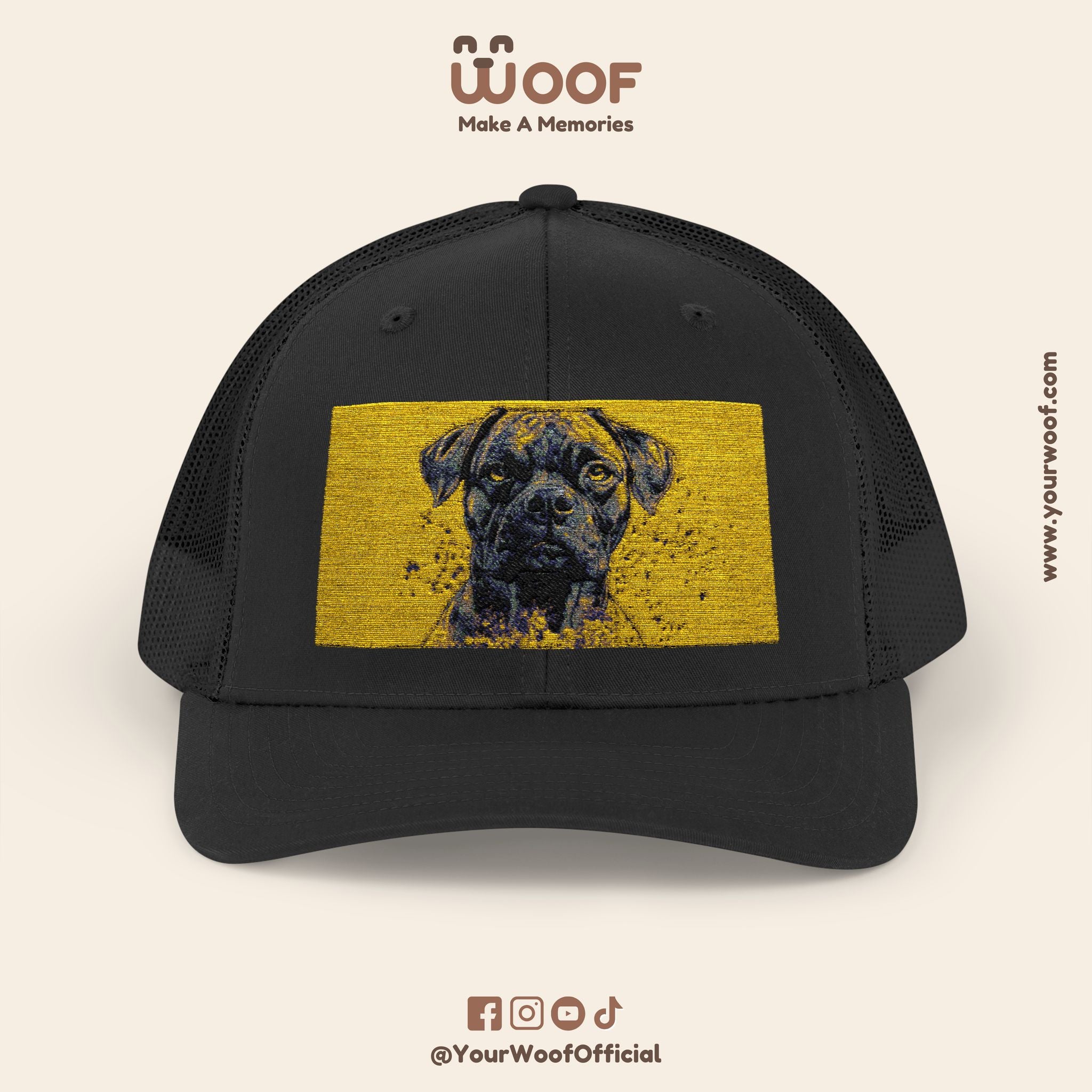 Personalized Dog Lover Snapback Cap, Adjustable Trucker Hat, Gift for Dog Owners, Pet Memory Cap, Fun Customizable Hat