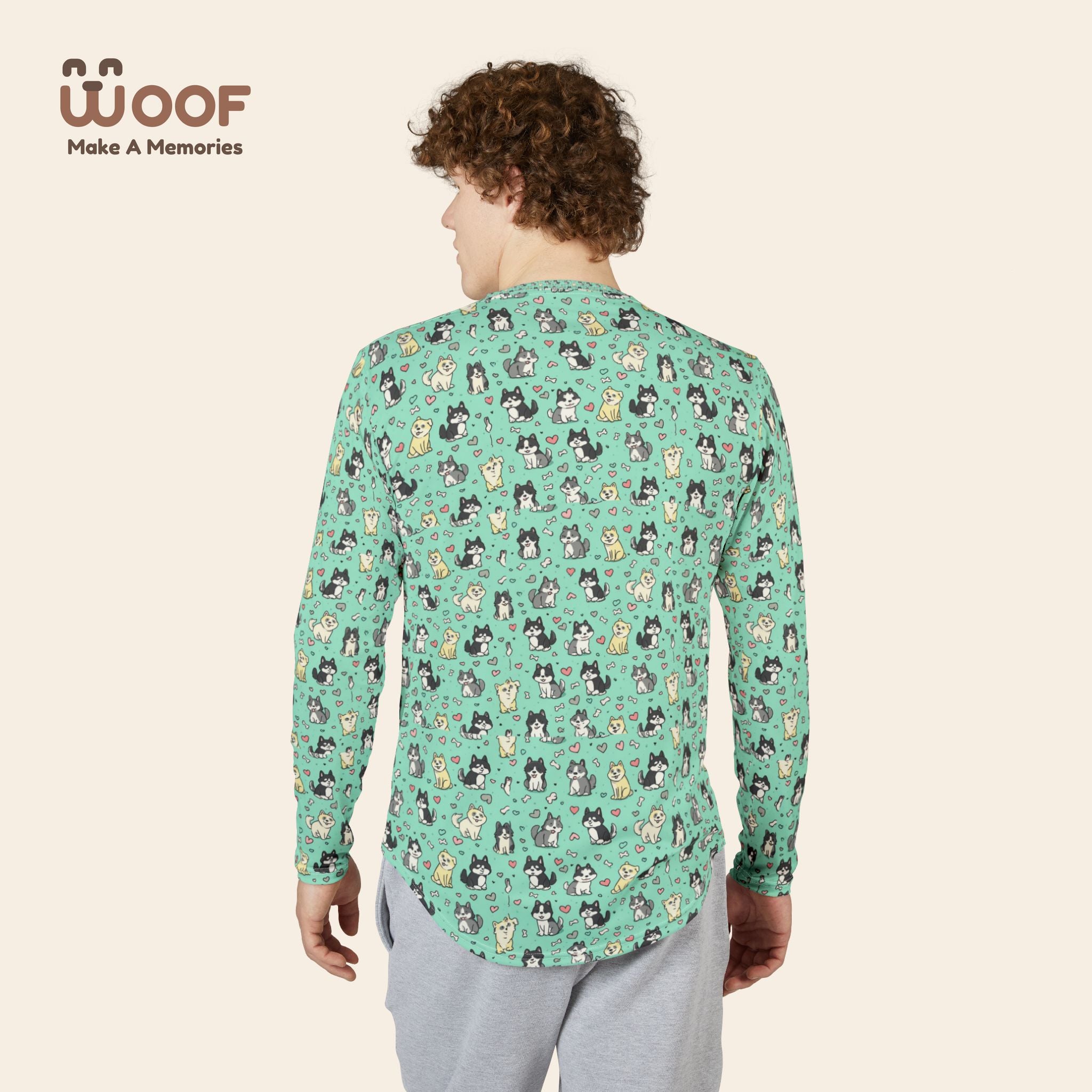 Men's UV Protection Long Sleeve Shirt, Animal Print Beachwear, Summer Outdoor Top, Eco-Friendly Sun Shirt, Casual Fashion Tee