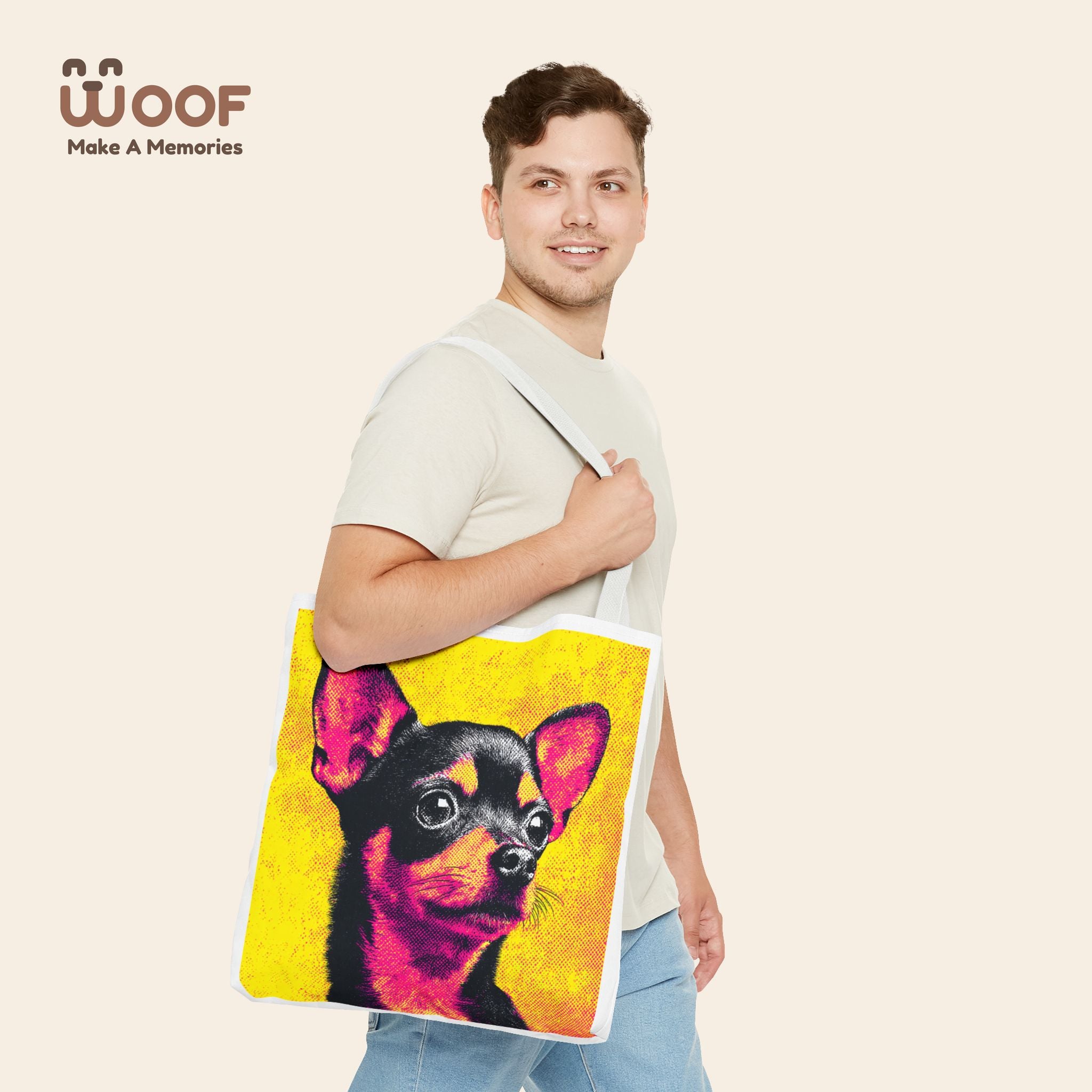 Vibrant Chihuahua Tote Bag - Colorful Pet Lover's Accessory