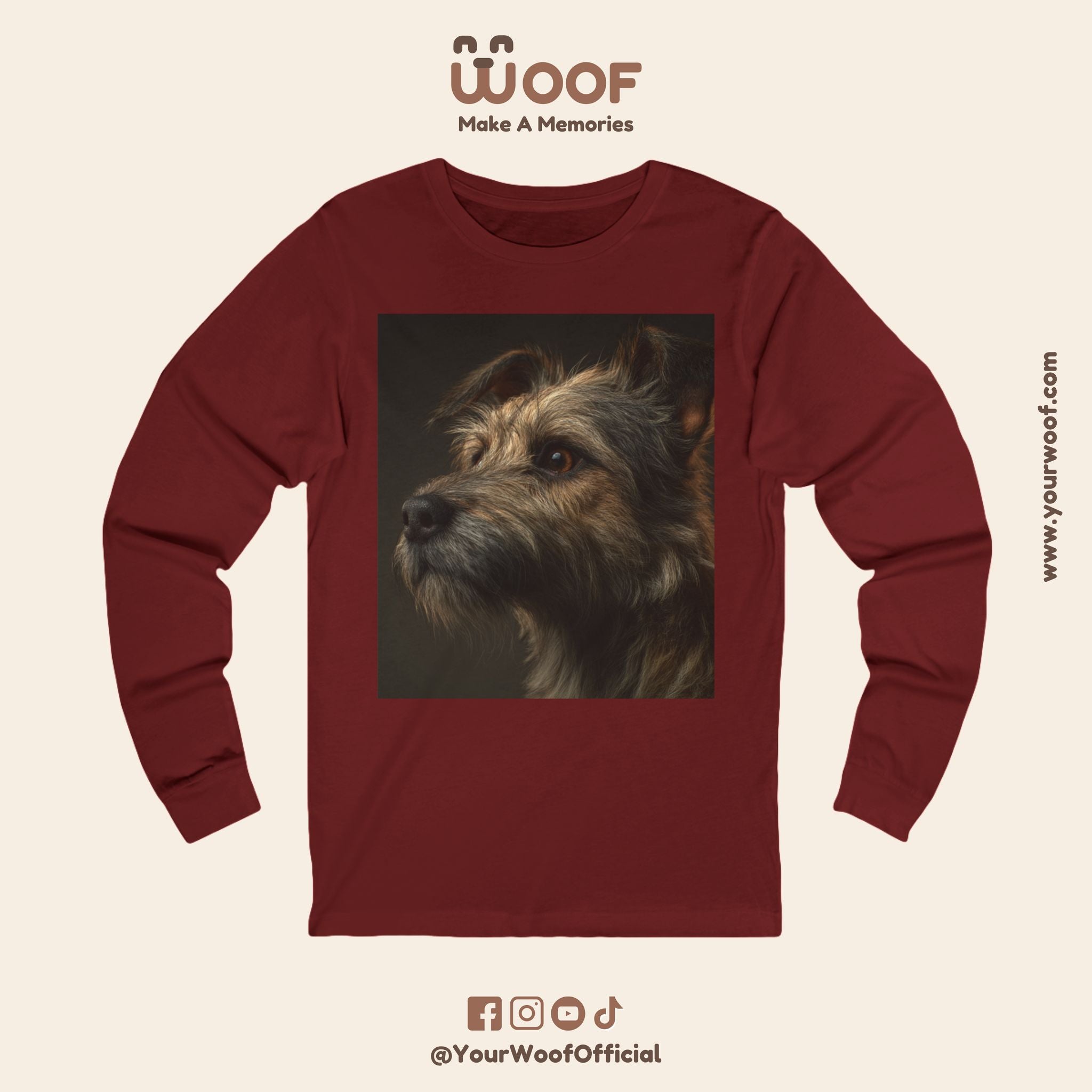 Dog Lover Long Sleeve Tee, Pet Apparel, Gift for Dog Owners, Animal Art Shirt, Casual Wear, Unique Dog Design