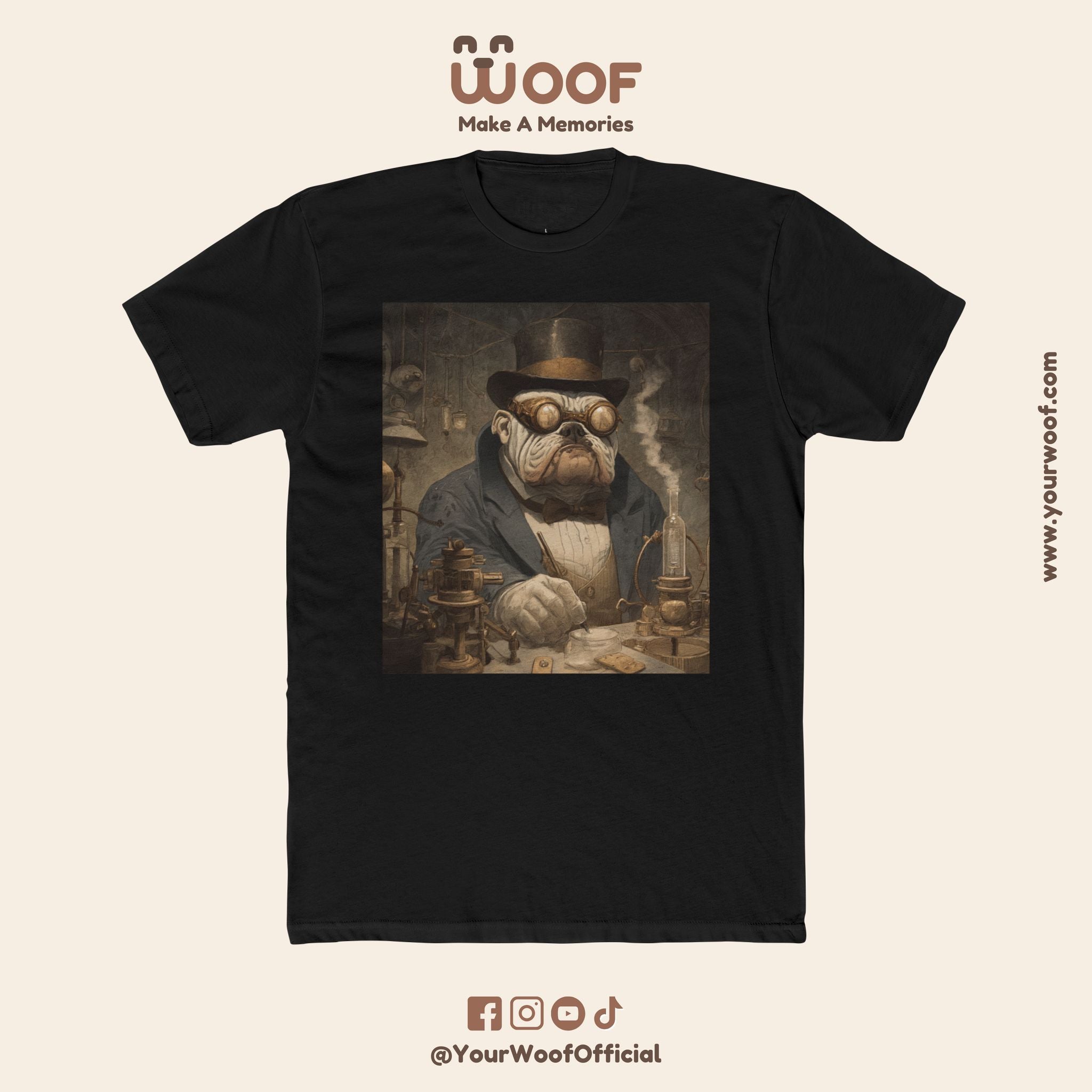 Steampunk Animal Tee, Unisex Shirt, Graphic Tee, Dog Lover Gift, Cool Casual Wear, Unique Art Apparel