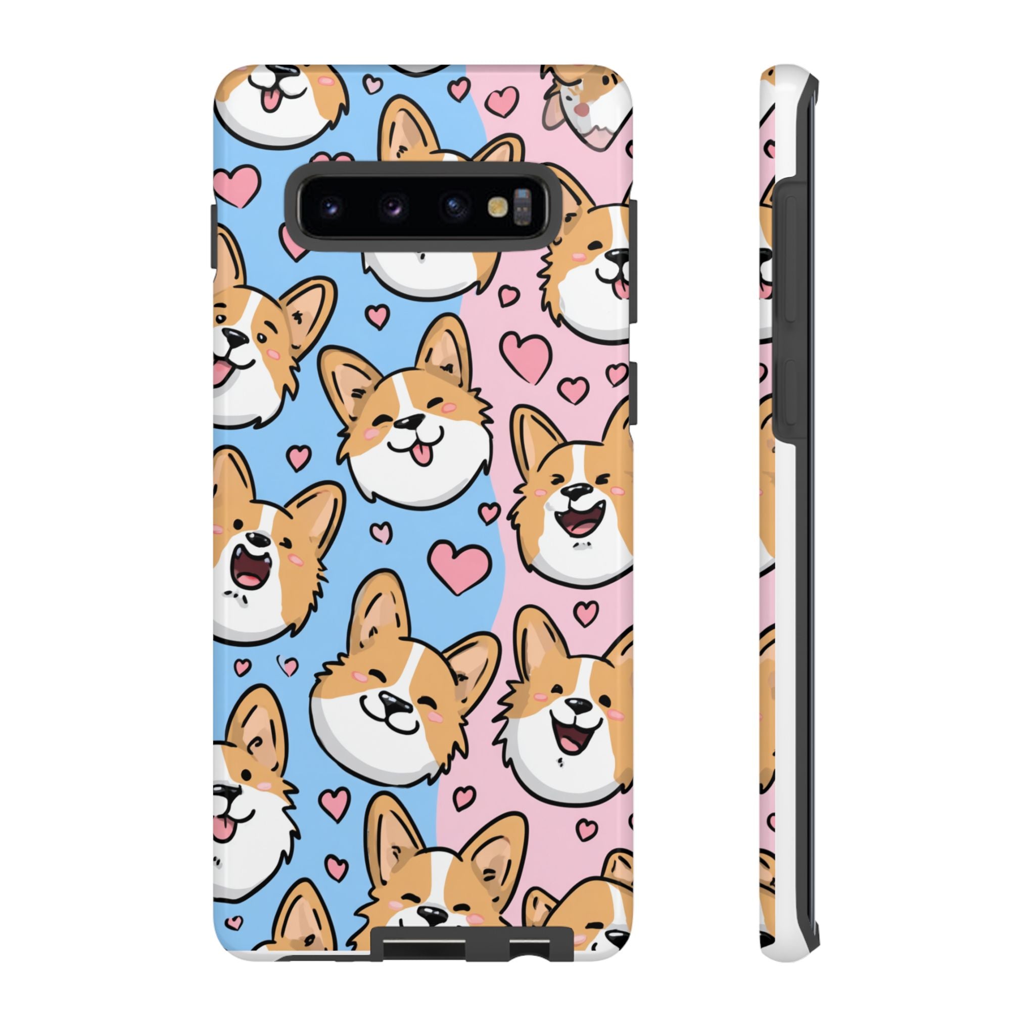 Cute Corgi Phone Case – Fun & Playful Protection with Love Hearts