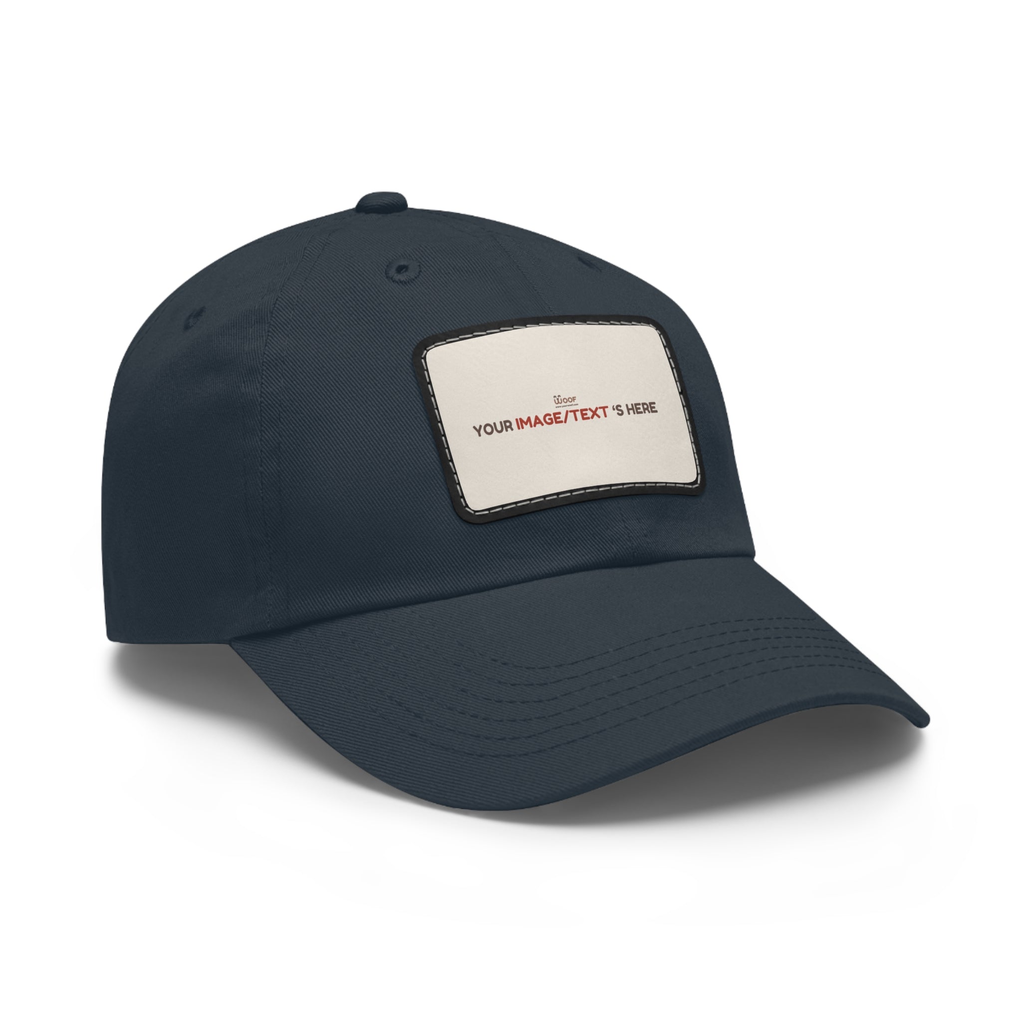 Custom Leather Patch Dad Hat, Personalized Cap, Gift for Dad, Casual Style, Outdoor Accessory, Unique Father's Day Gift