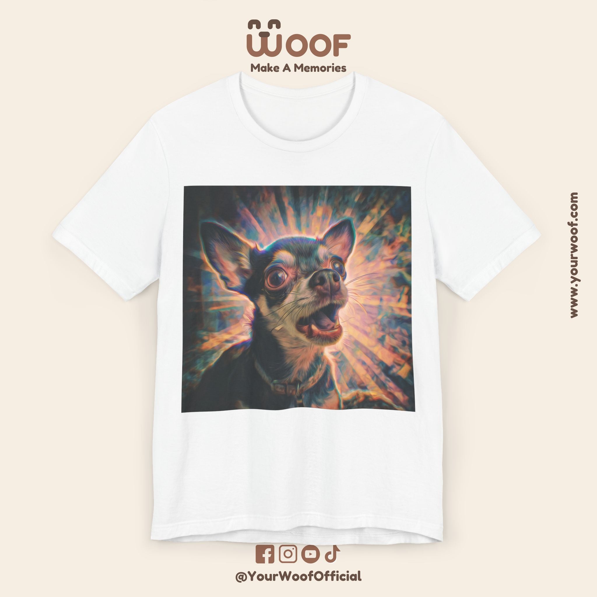 WOOF Retro Dog T-Shirt, Funny Dog Lover Gift, Pet Owner Apparel, Unique Graphic Tee, Dog Themed Fashion