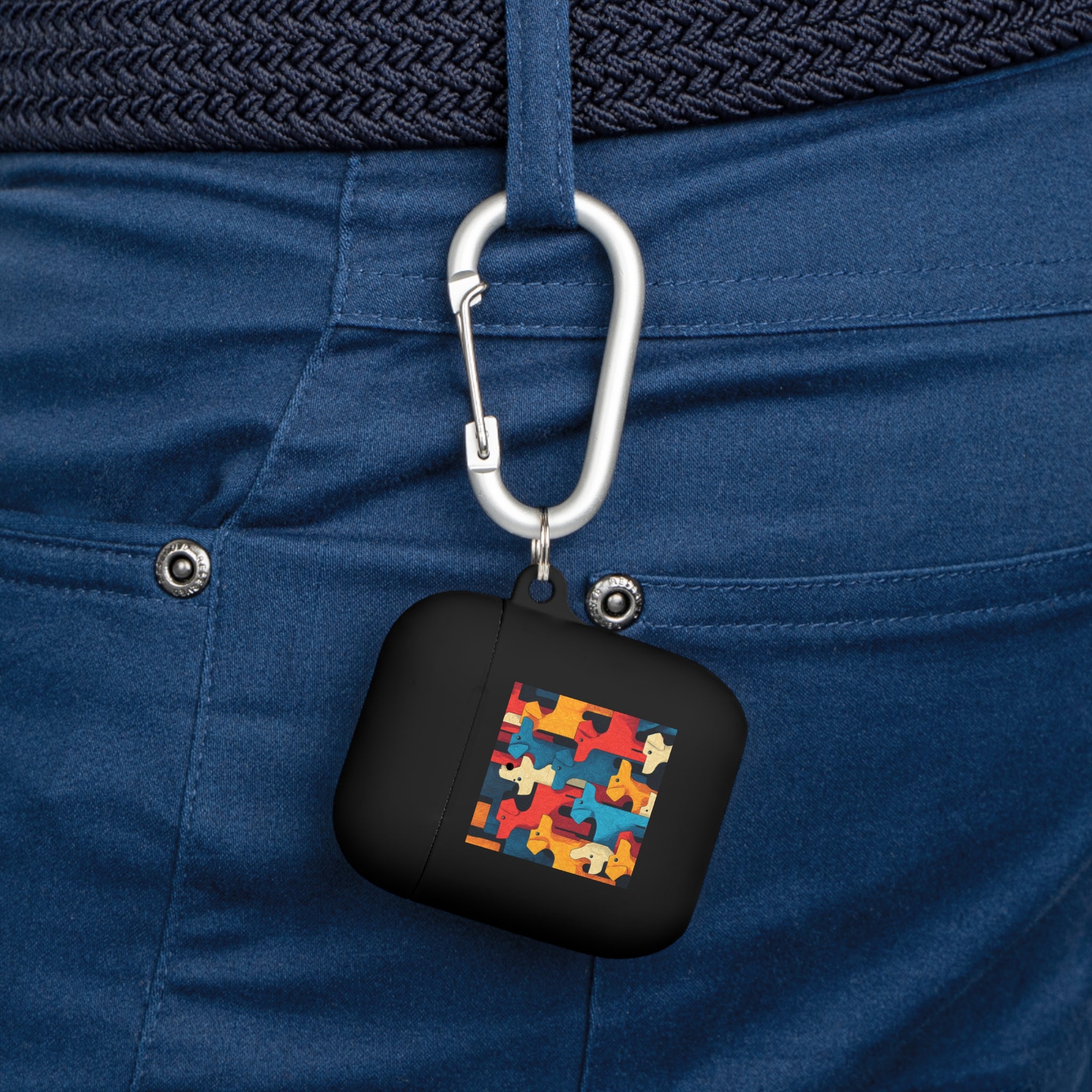 Colorful Dog Pattern AirPods Case Cover - Fun & Functional