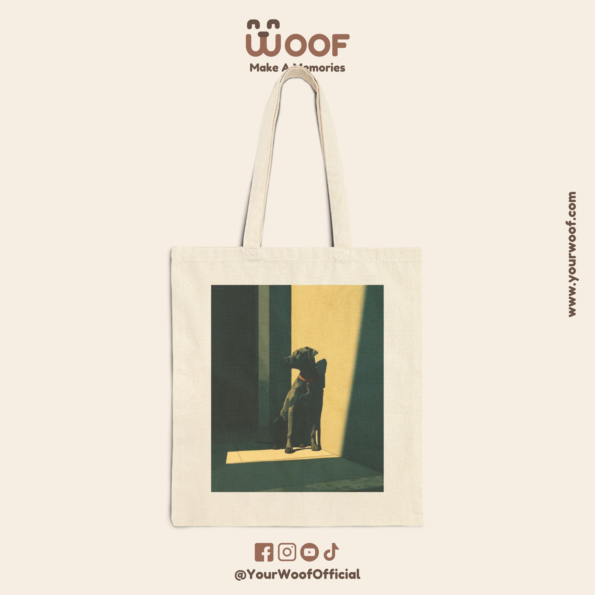 Stylish Cotton Canvas Tote Bag - Eco-Friendly, Reusable, Gift for Dog Lovers, Travel, Shopping, Everyday Use